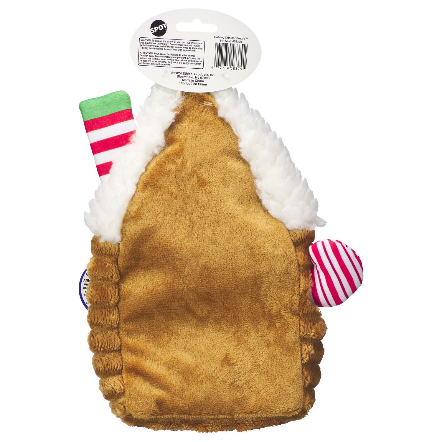 Spot Holiday Crinkler Puzzle Plush Dog Toy, 11" Assorted, 1 Each