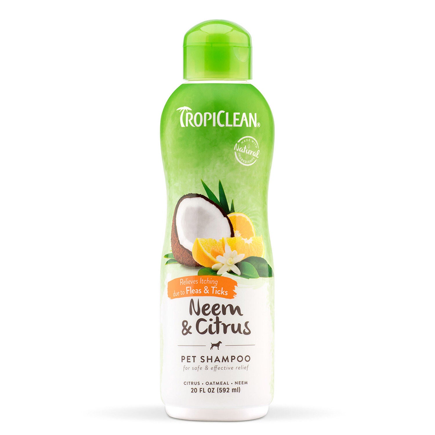 Tropiclean Neem & Citrus Flea & Tick Shampoo For Cats And Dogs