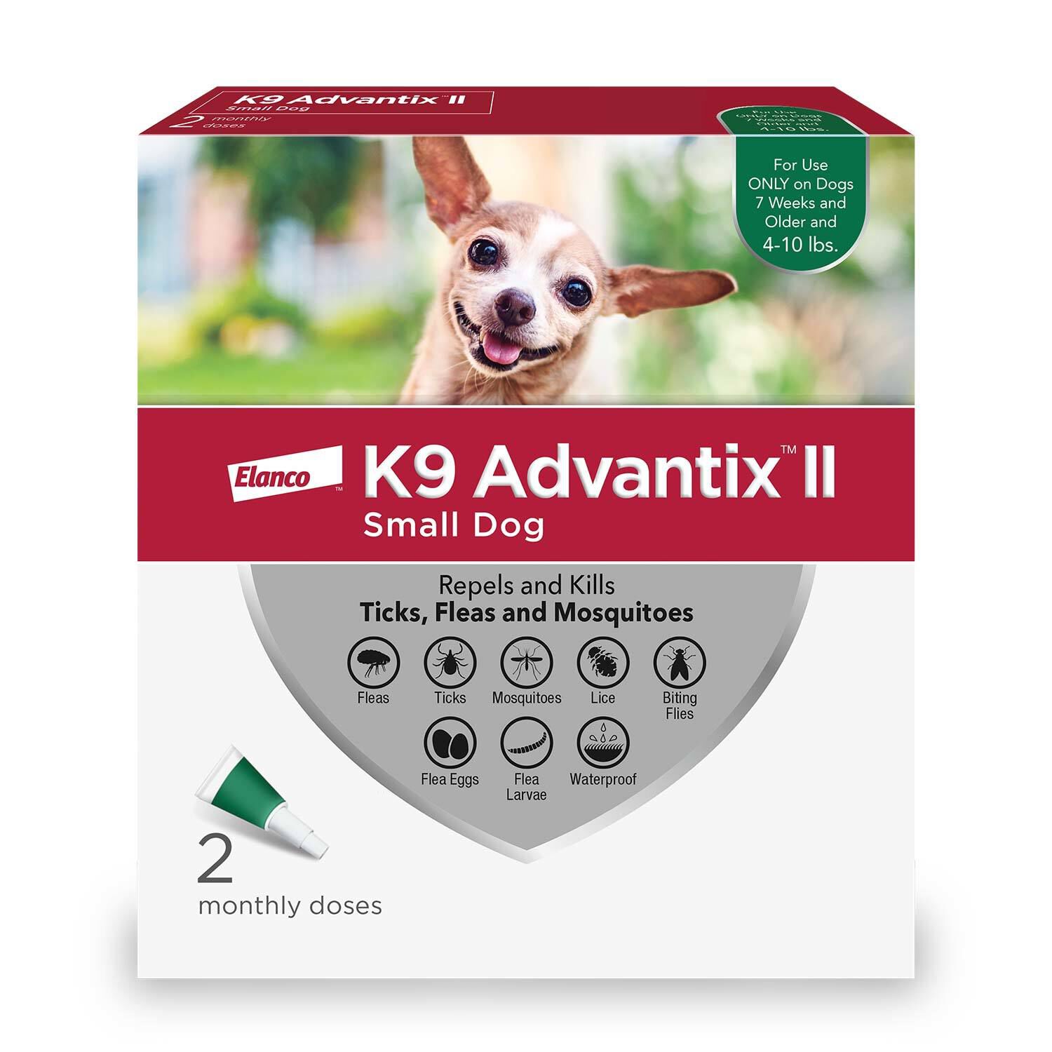 Elanco K9 Advantix Ii Topical Flea, Tick & Mosquito Treatment & Prevention For Small Dogs (4-10-Lbs)