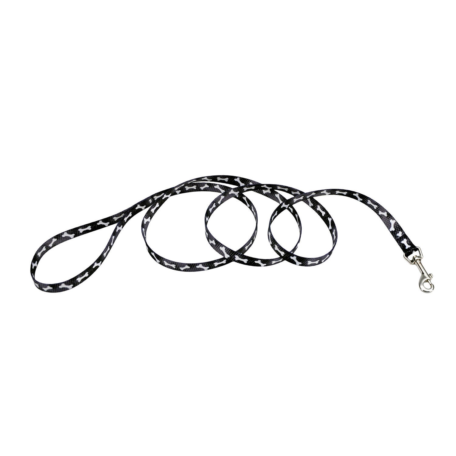 Coastal Pet Products Styles Dog Leash 5/8" X 6' - Black Bones