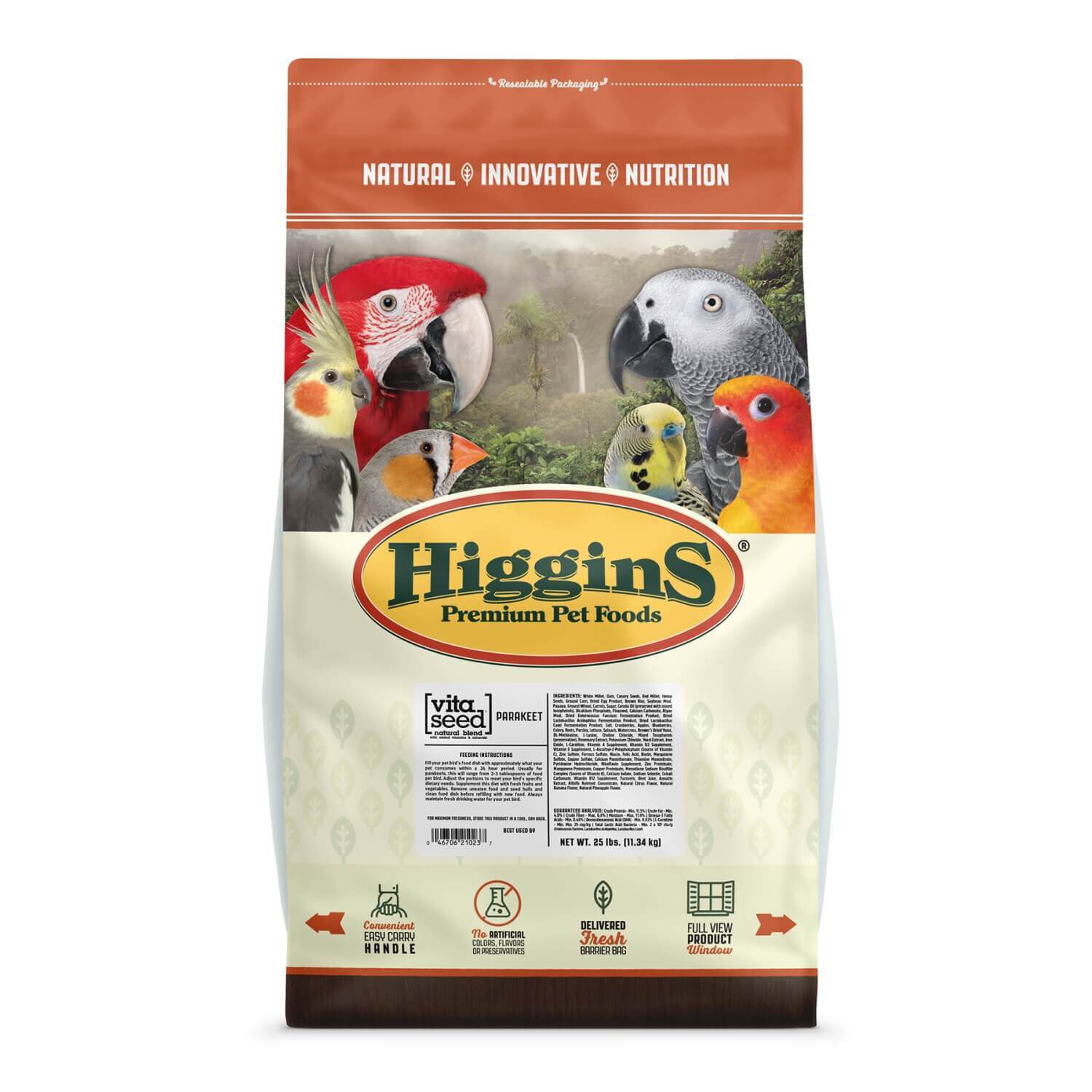 Higgins Vita Seed Parakeet Bird Food