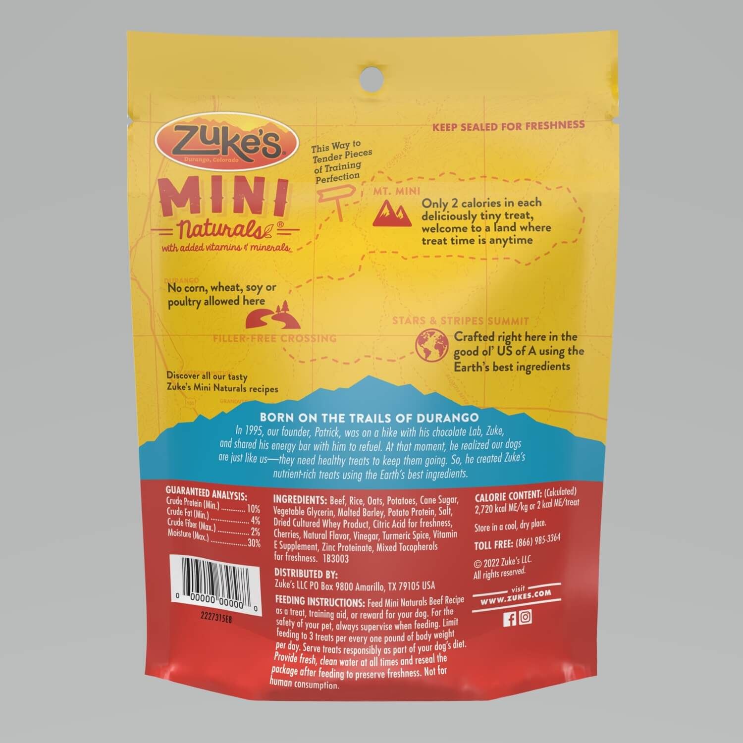 Zuke's Mini Naturals Soft & Chewy Dog Training Treats With Beef