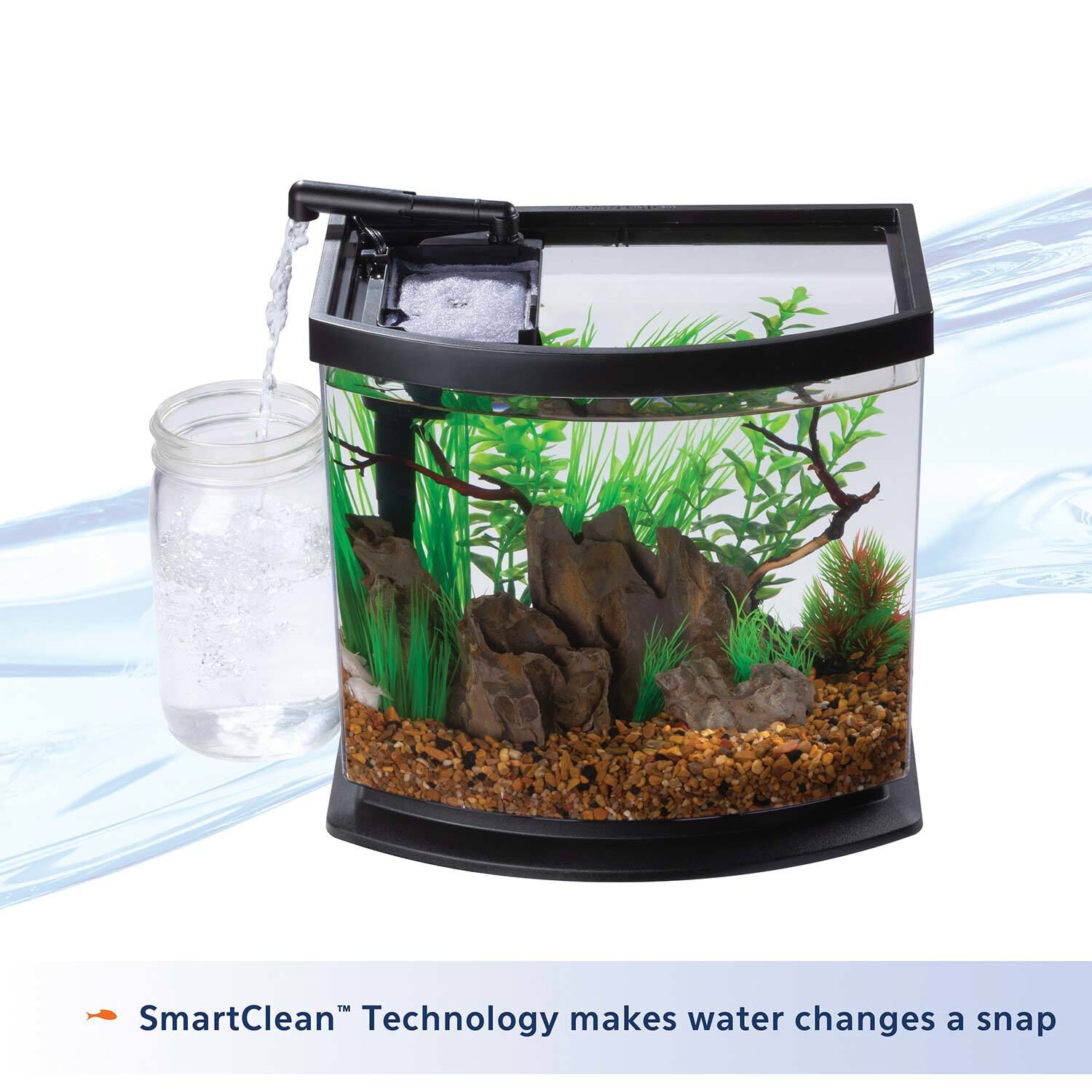 Aqueon Led Minibow Smartclean Desktop Aquarium Kit