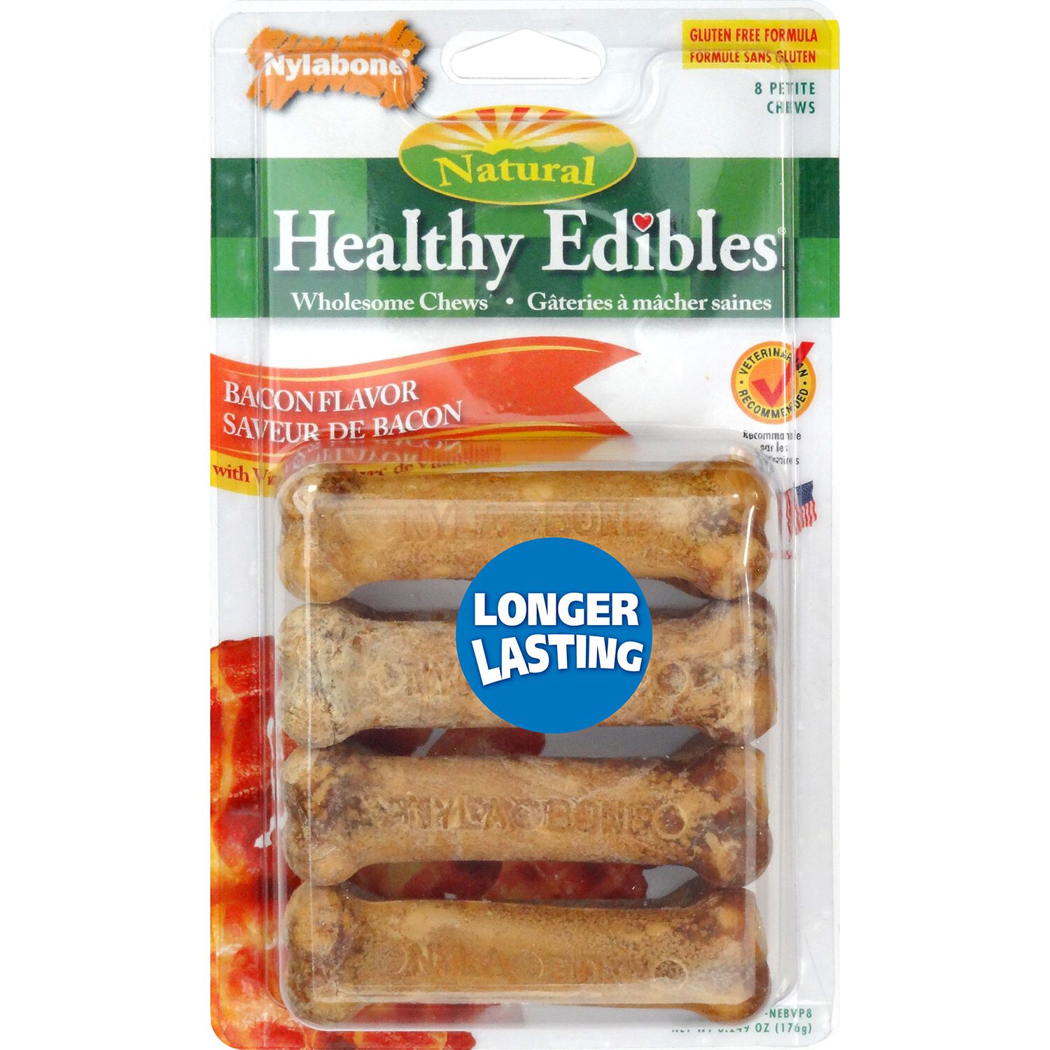 Nylabone Healthy Edibles Bacon Flavor Petite Dog Treat