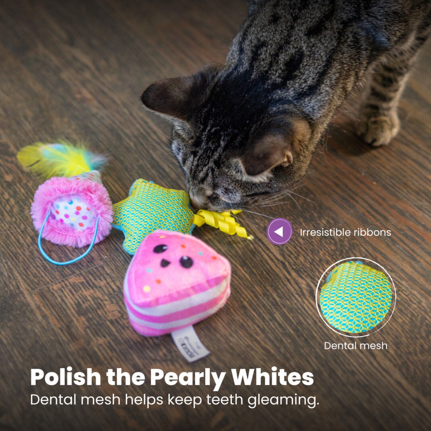 Catstages Petstages Happy Purrthday Catnip Filled Plush Cat Toys - Multipack