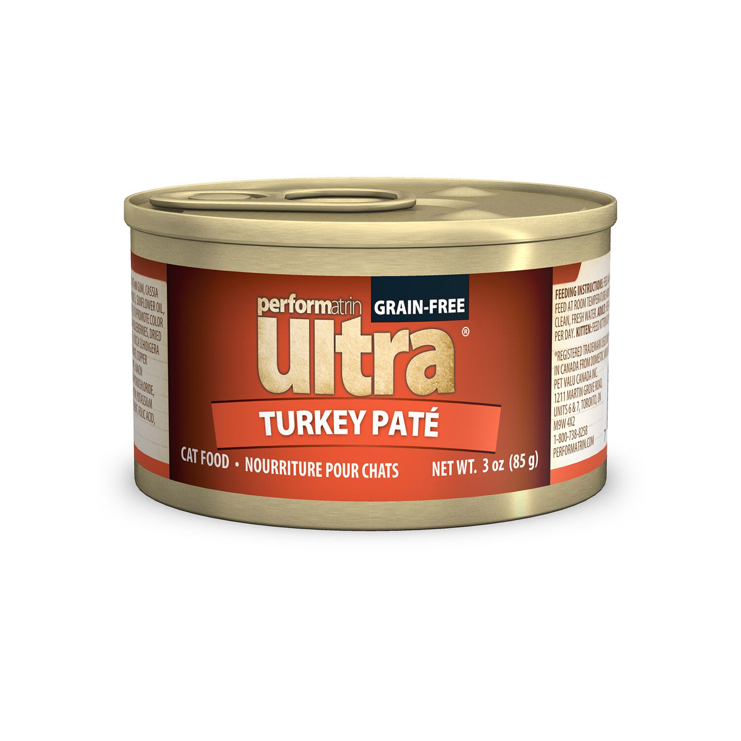 Performatrin Ultra Grain-Free Turkey Pate Wet Cat Food