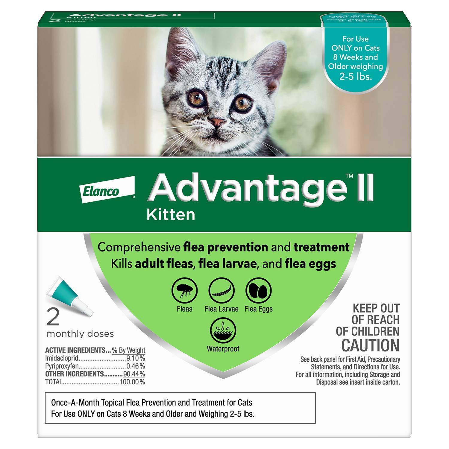 Advantage Ii Flea Treatment For Cats And Kittens, 2 To 5 Lbs