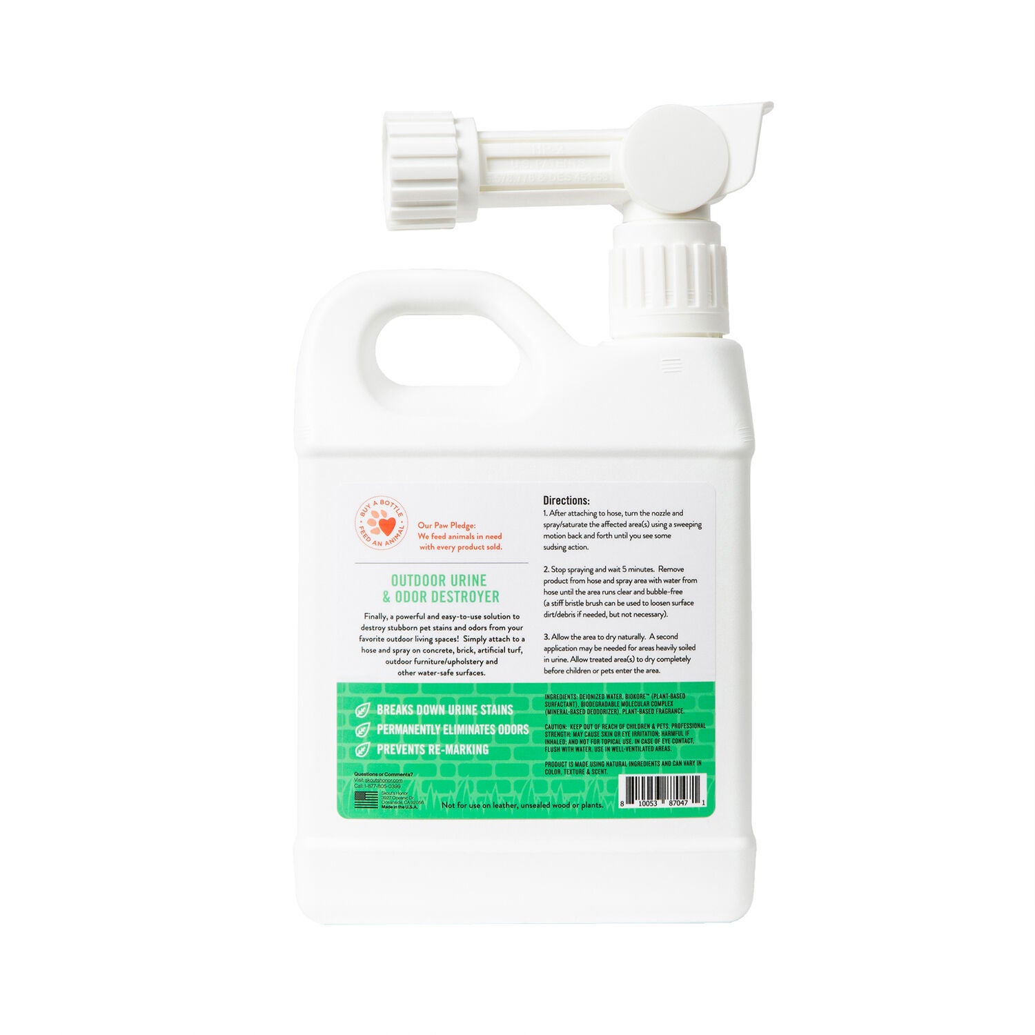Skout's Honor Urine & Odor Destroyer Concrete & Turf Cleaner, 32-Oz