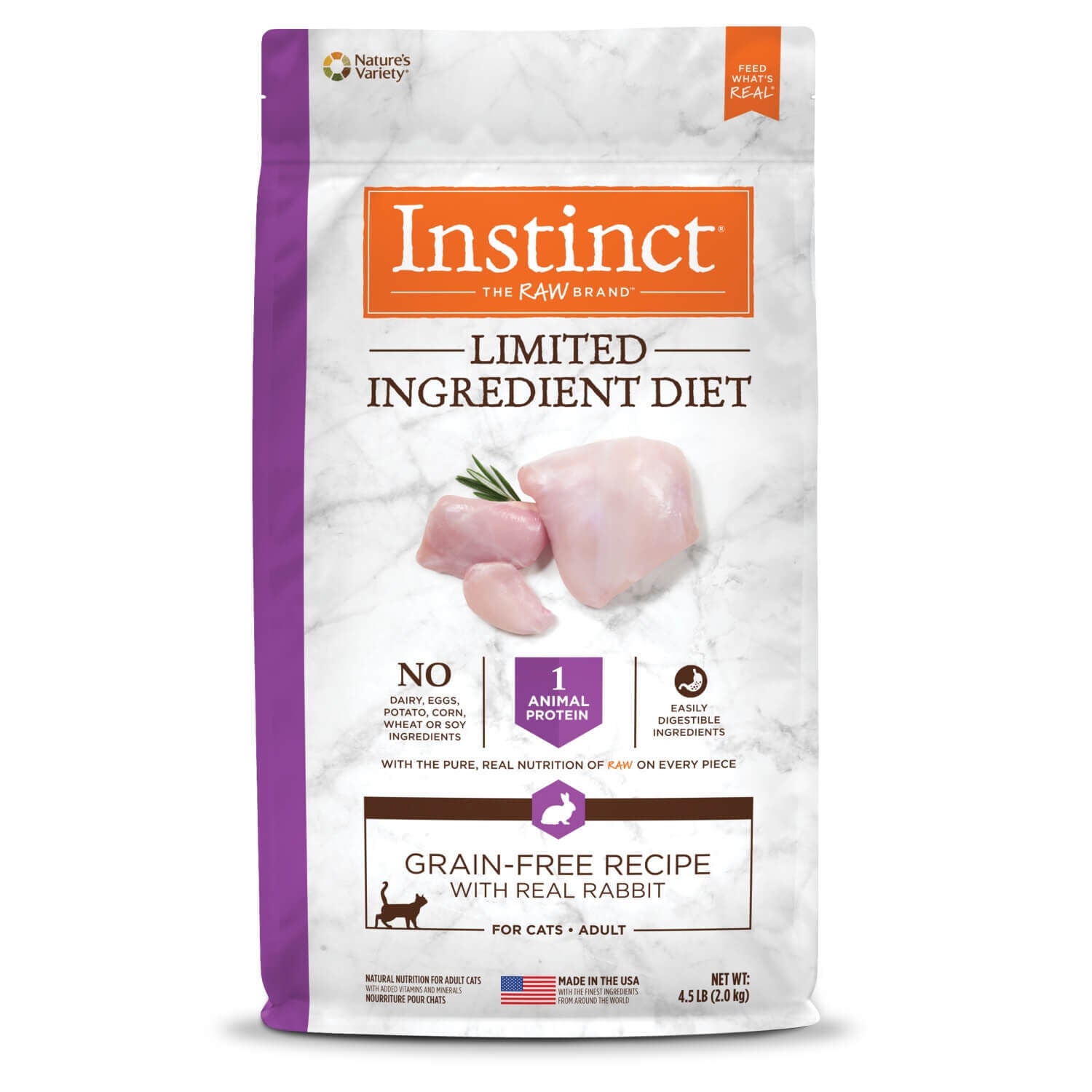 Instinct Limited Ingredient Diet Rabbit Grain Free Recipe Dry Cat Food