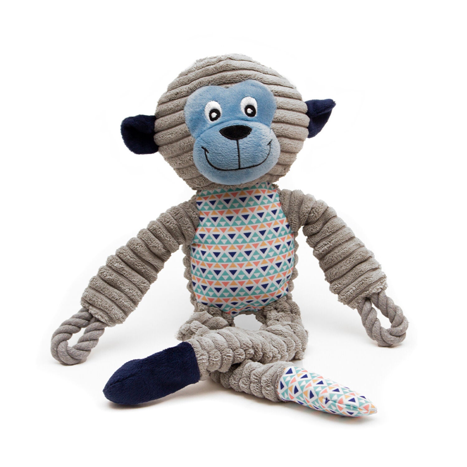 Great & Small Cuddle Me Knot Plush & Squeaky Monkey Dog Toy