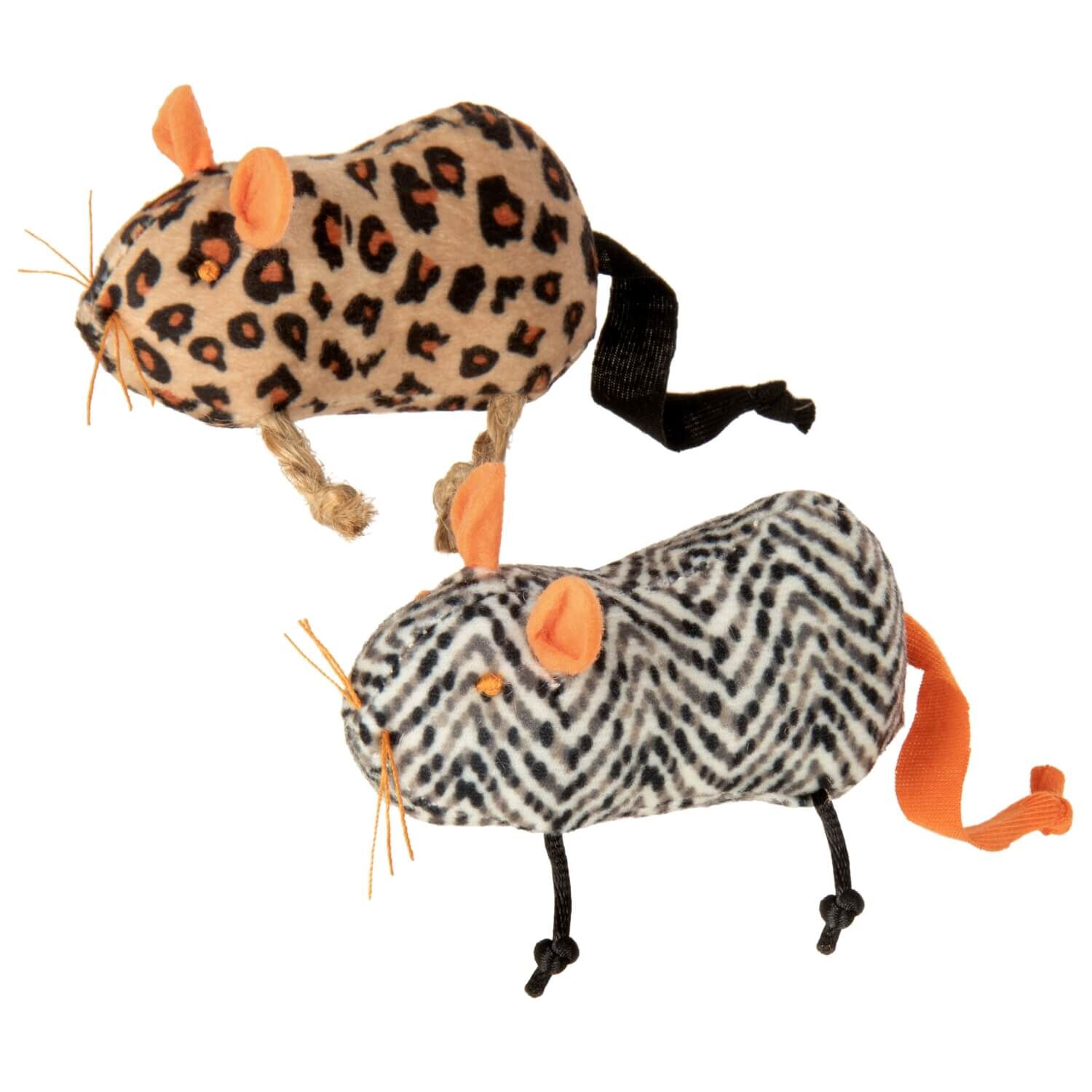 Instincts By Smartykat&reg; Safari Creepers&trade; Happynip&reg; Catnip & Silvervine Refillable Plush Rat Cat Toys With Tube Of Happynip&reg;