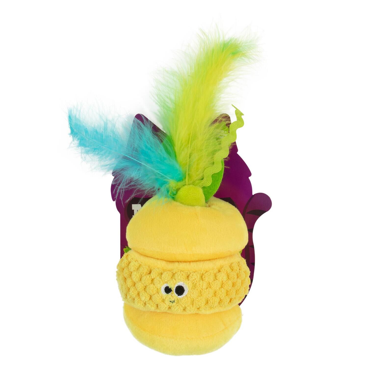 Mad Cat Pouncin' Pineapple Stacker Puzzle Catnip Filled Cat Toy