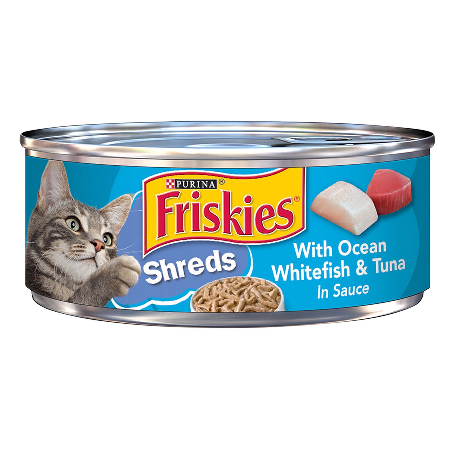 Friskies Shreds With Ocean Whitefish & Tuna In Sauce Wet Cat Food