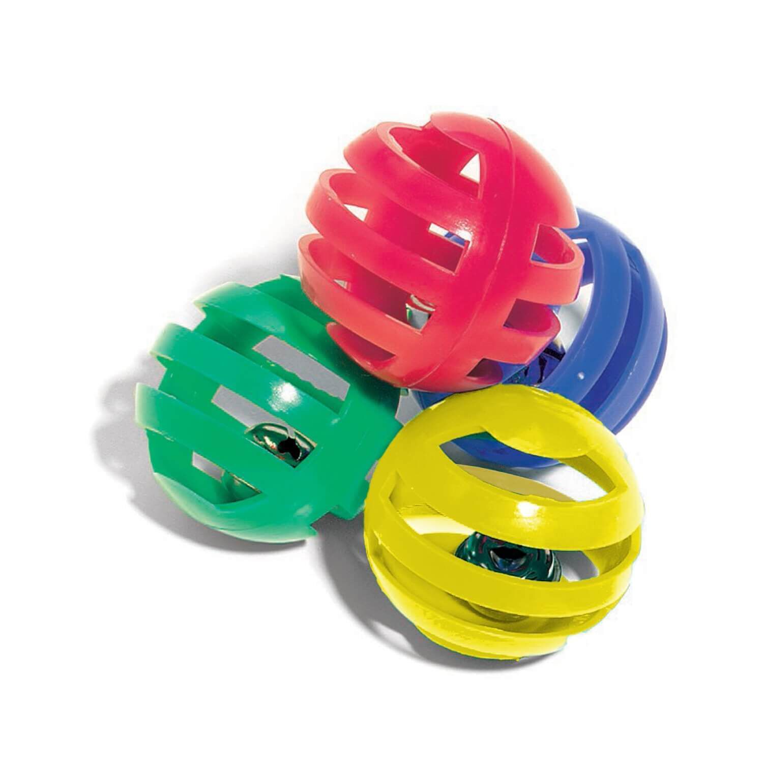 Spot Slotted Balls With Bells Cat Toy, 1.5", Assorted Colors