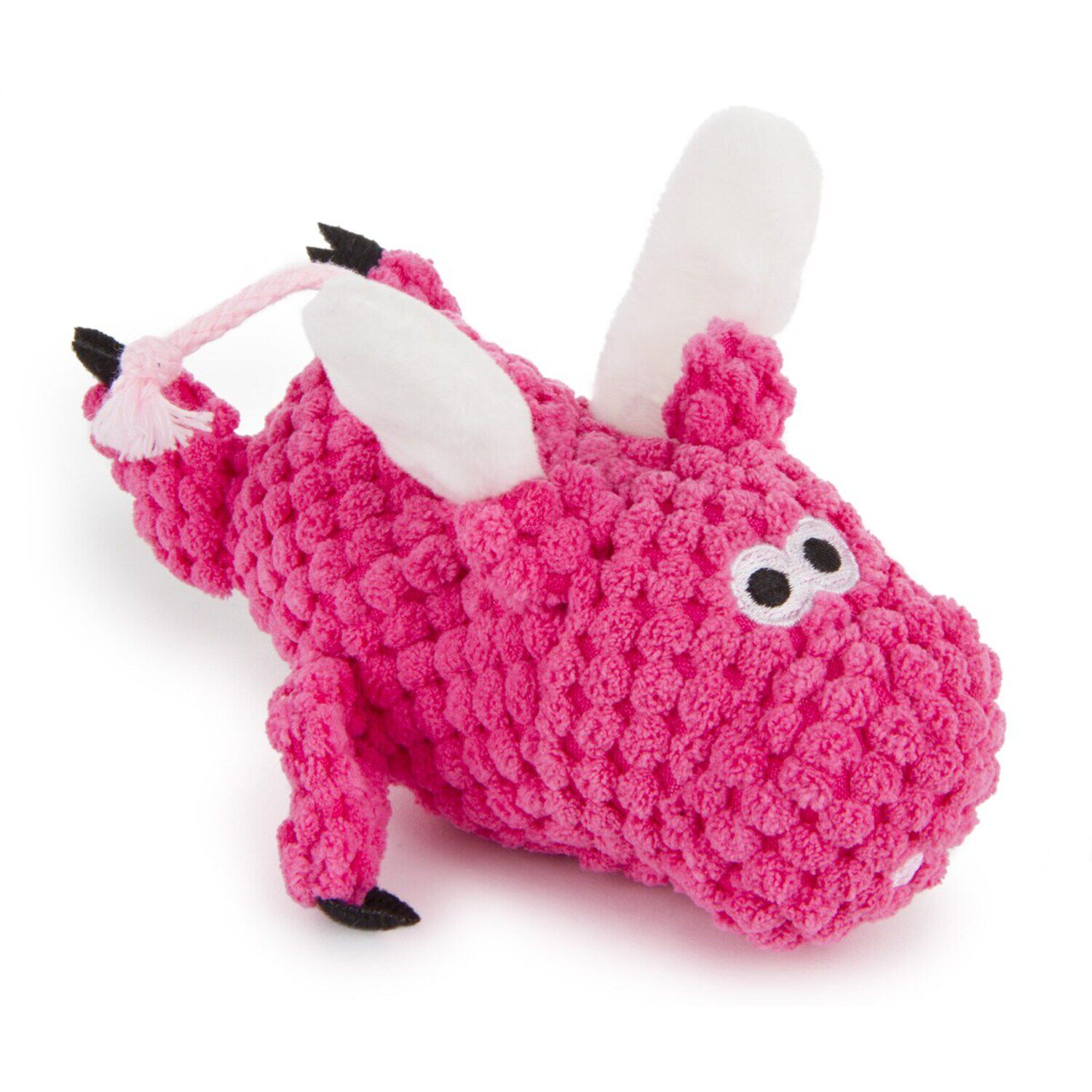 Godog Checkers Just For Me Flying Pig Squeaky Plush Dog Toy - Pink Mini