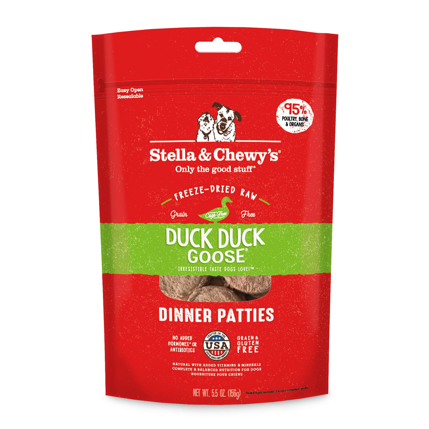 Stella & Chewy's Freeze-Dried Raw Dog Food Dinner Patties - Duck Duck Goose Recipe