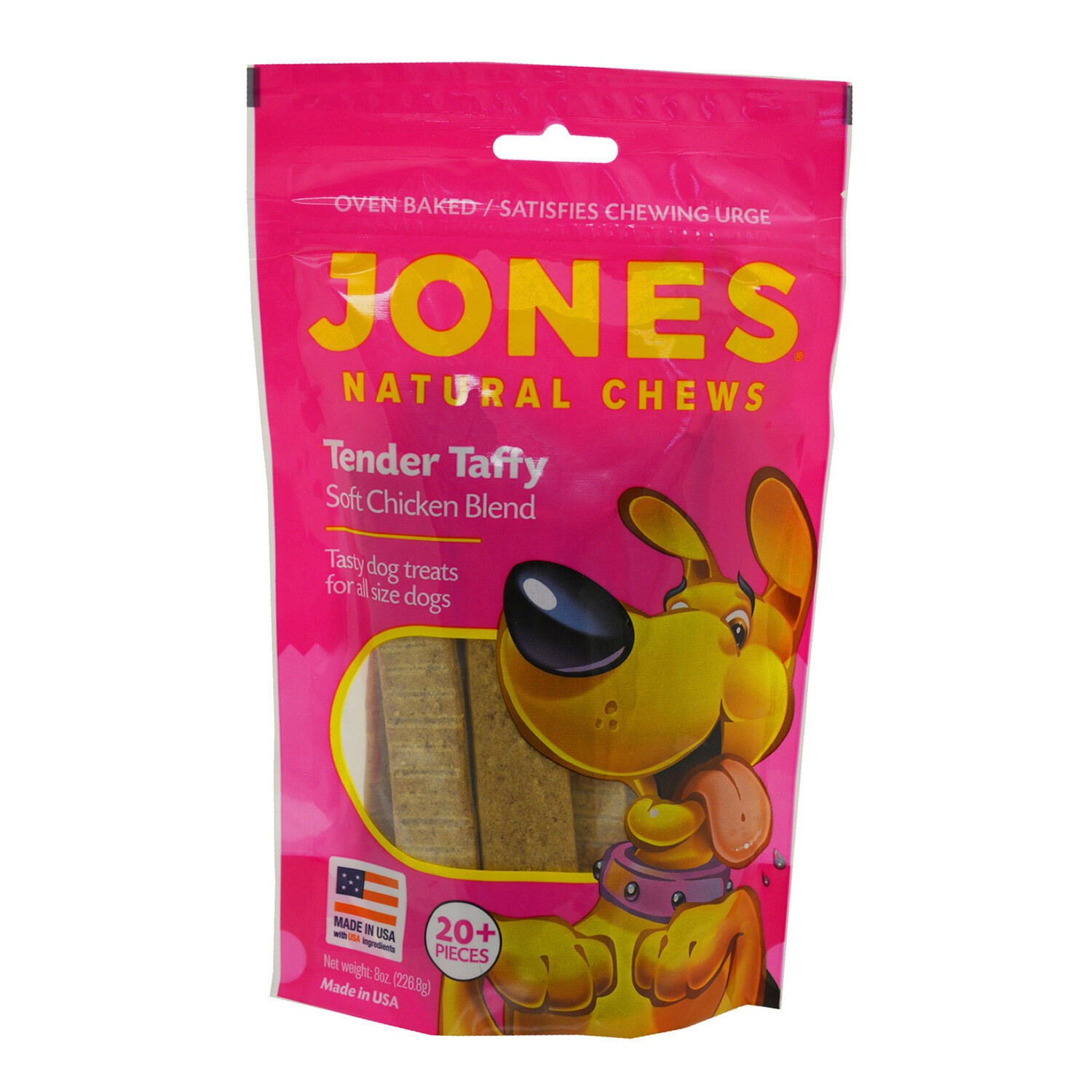 Jones Natural Chews Tender Taffy Soft Chicken Blend Dog Treat