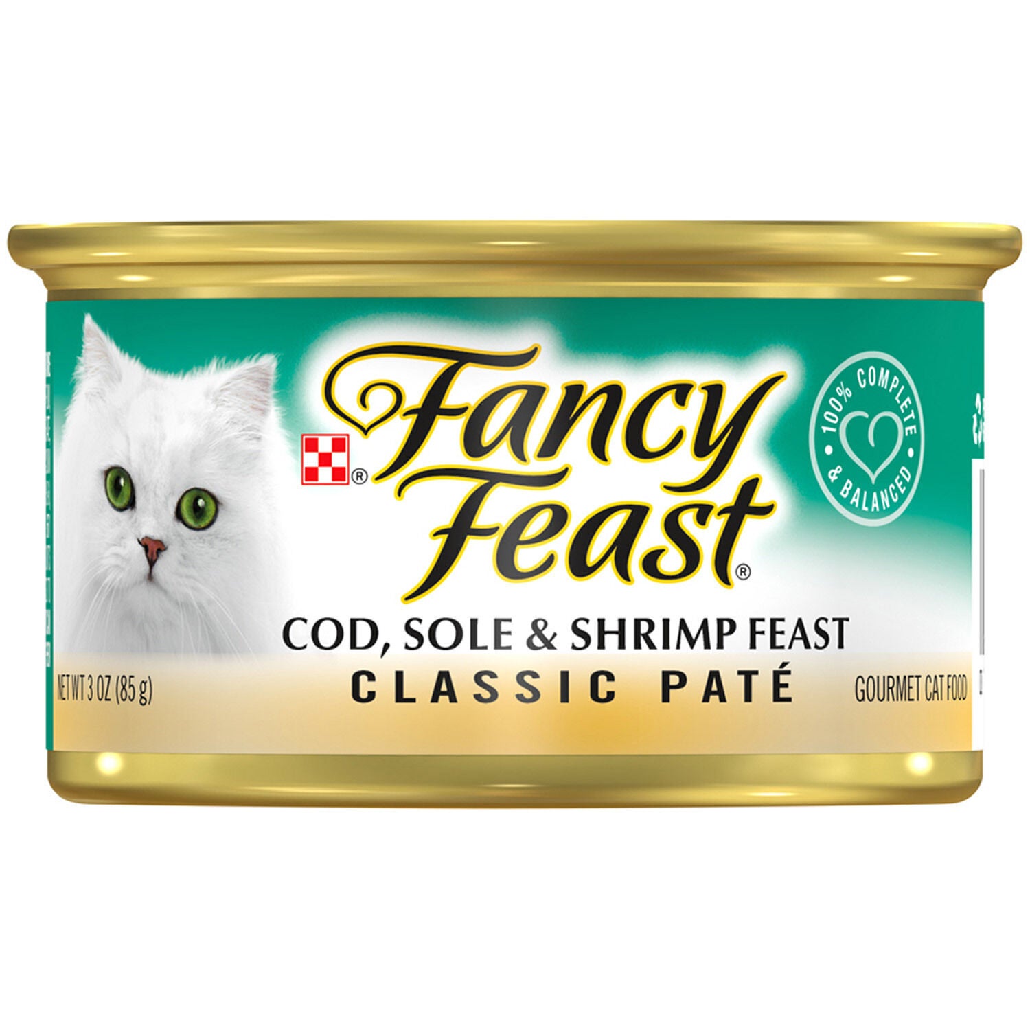 Fancy Feast Cod, Sole And Shrimp Feast Classic Grain-Free Wet Cat Food