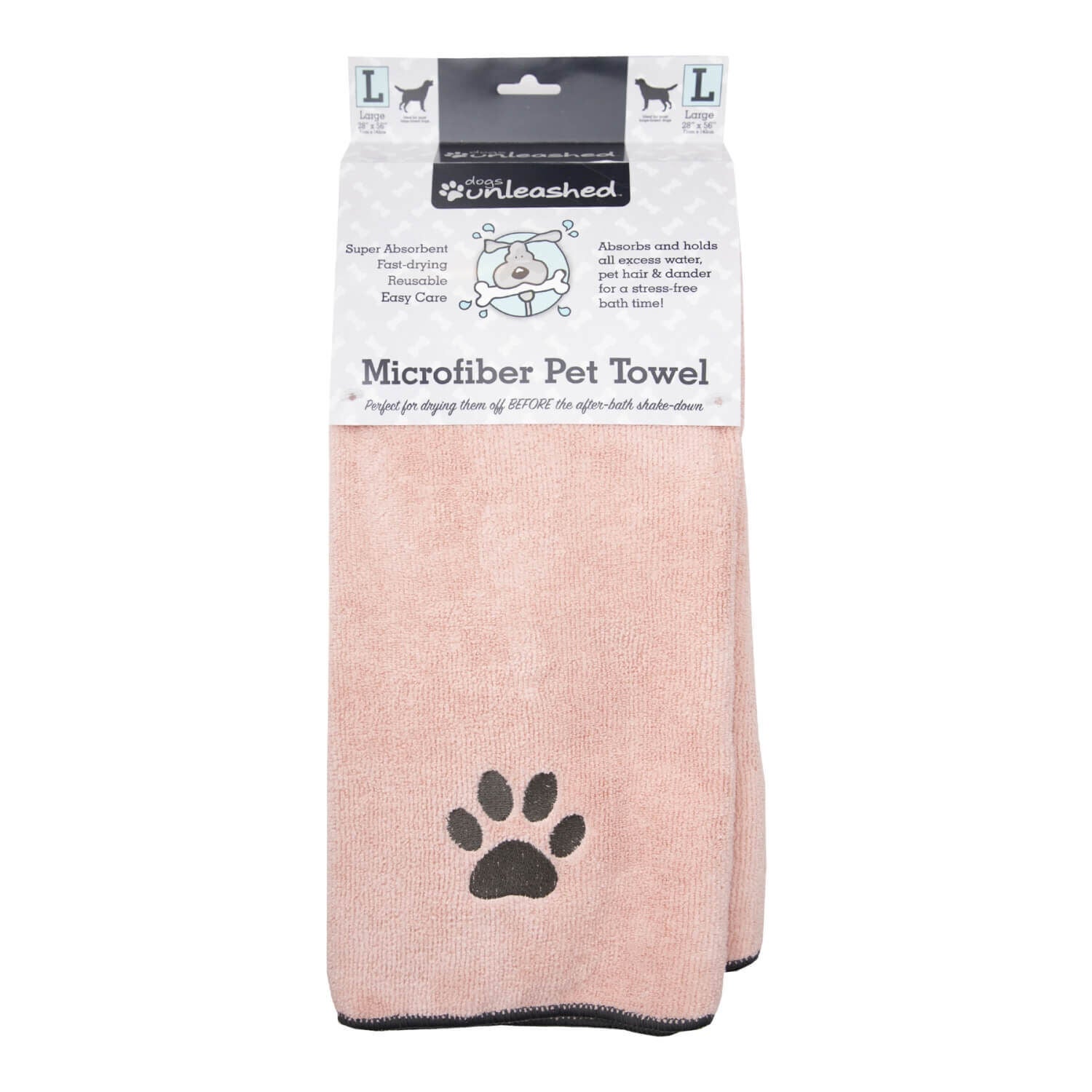 Unleashed Microfiber Pet Towel - Blush