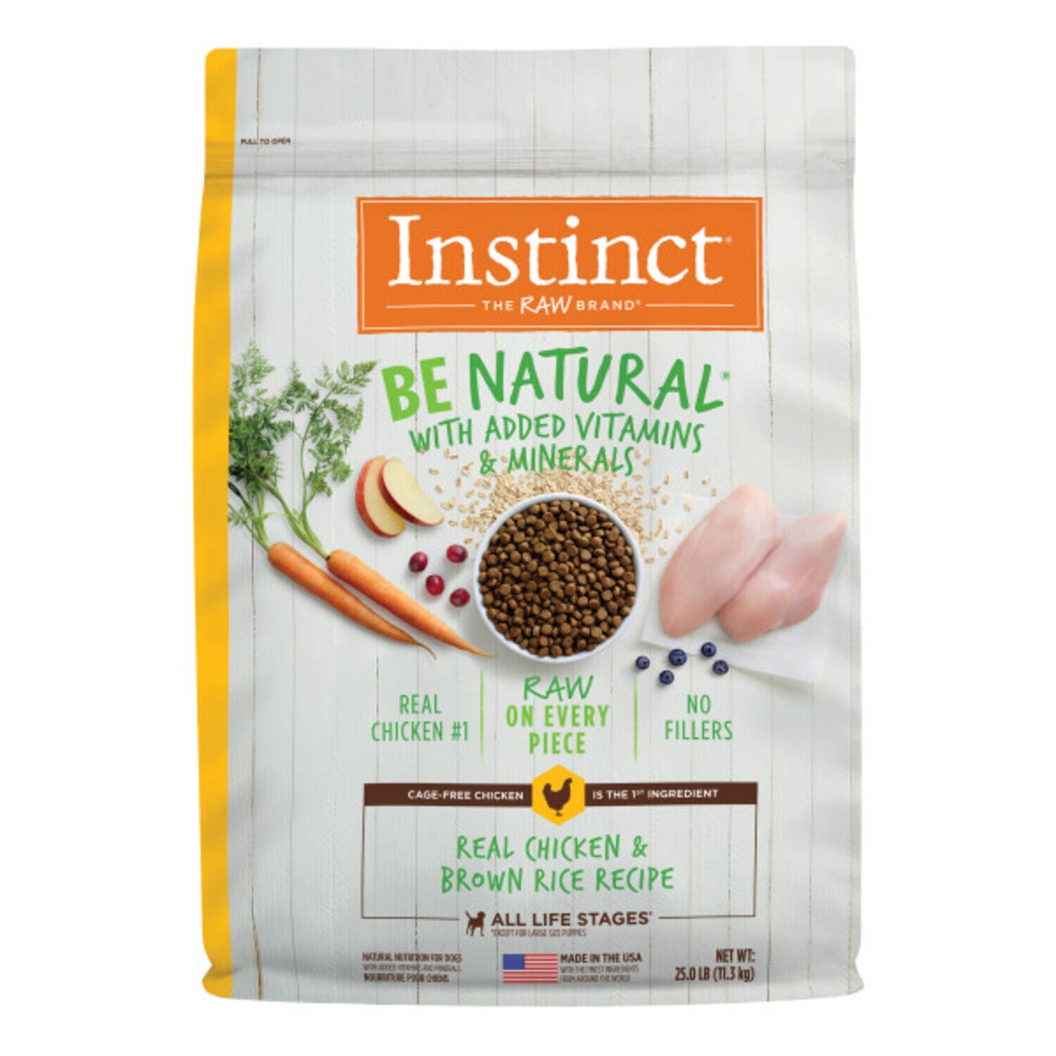 Instinct Be Natural Chicken & Brown Rice Dry Dog Food, 25Lb
