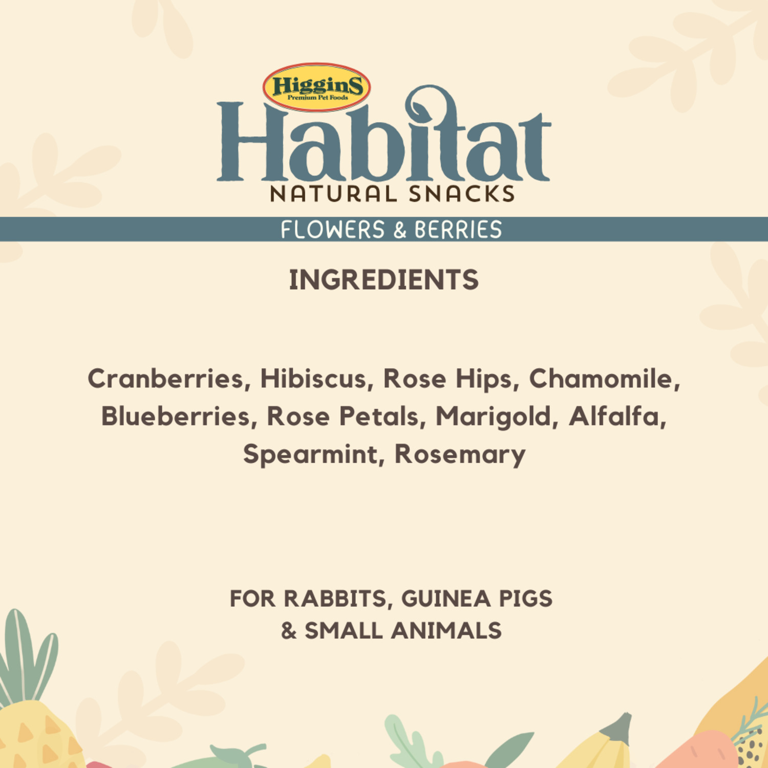 Higgins Habitat Flowers & Berries Small Animal Treat, 3.5Oz