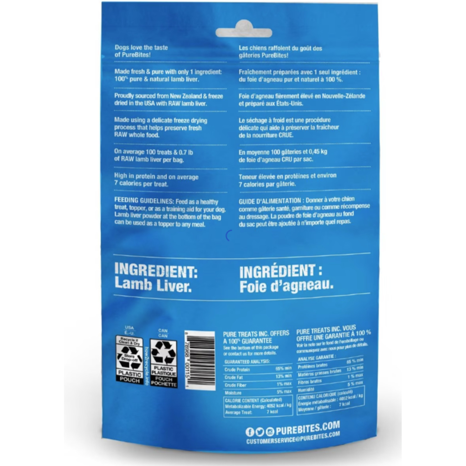 Purebites Lamb Freeze Dried Dog Treats, 1 Ingredient, Made In Usa, 3.35Oz
