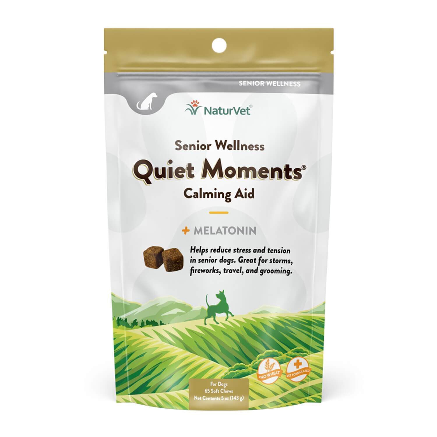 Naturvet Senior Wellness Quiet Moments Calming Aid Plus Melatonin Soft Chew Dog Supplements