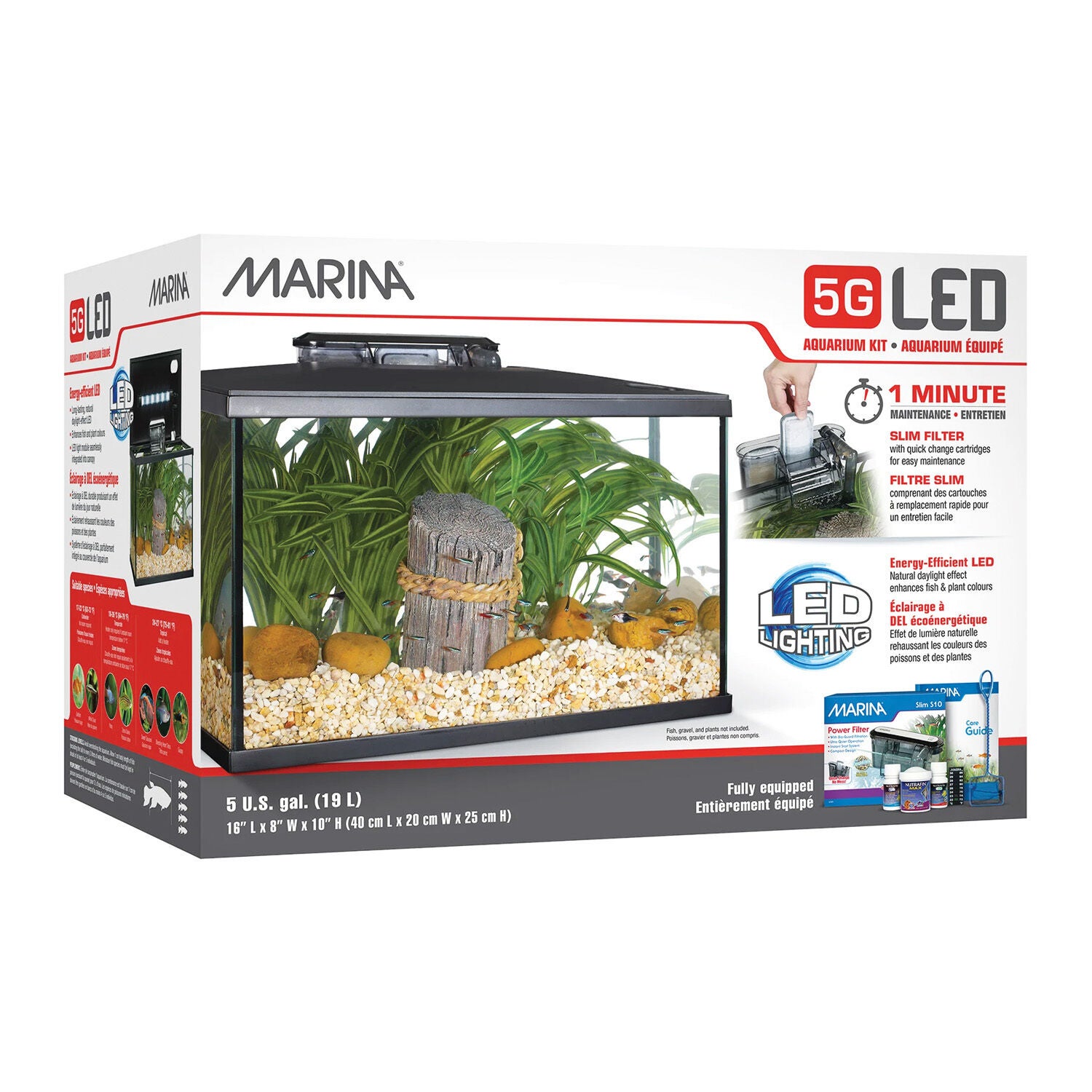 Marina 5 Gal Led Desktop Aquarium Kit