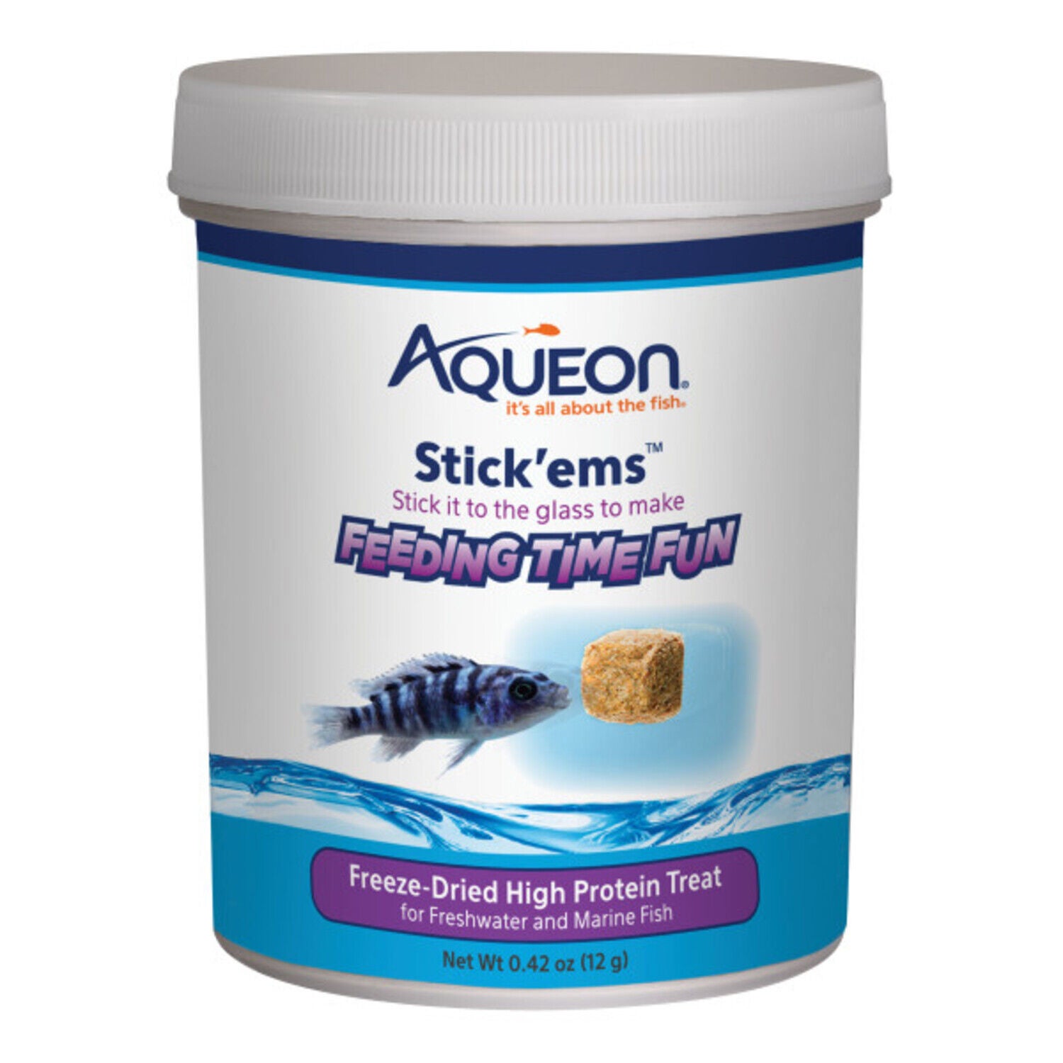 Aqueon Stick'ems Freeze-Dried High Protein Fish Treat 0.42 Oz