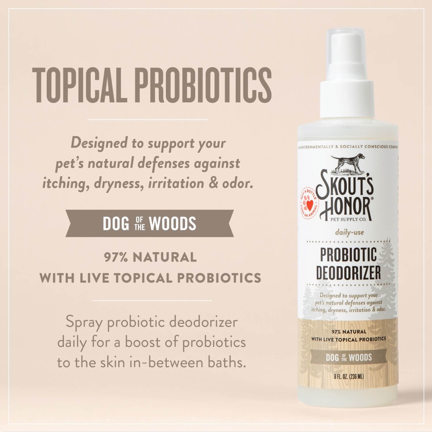 Skout's Honor Probiotic Deodorizer Dog Wood