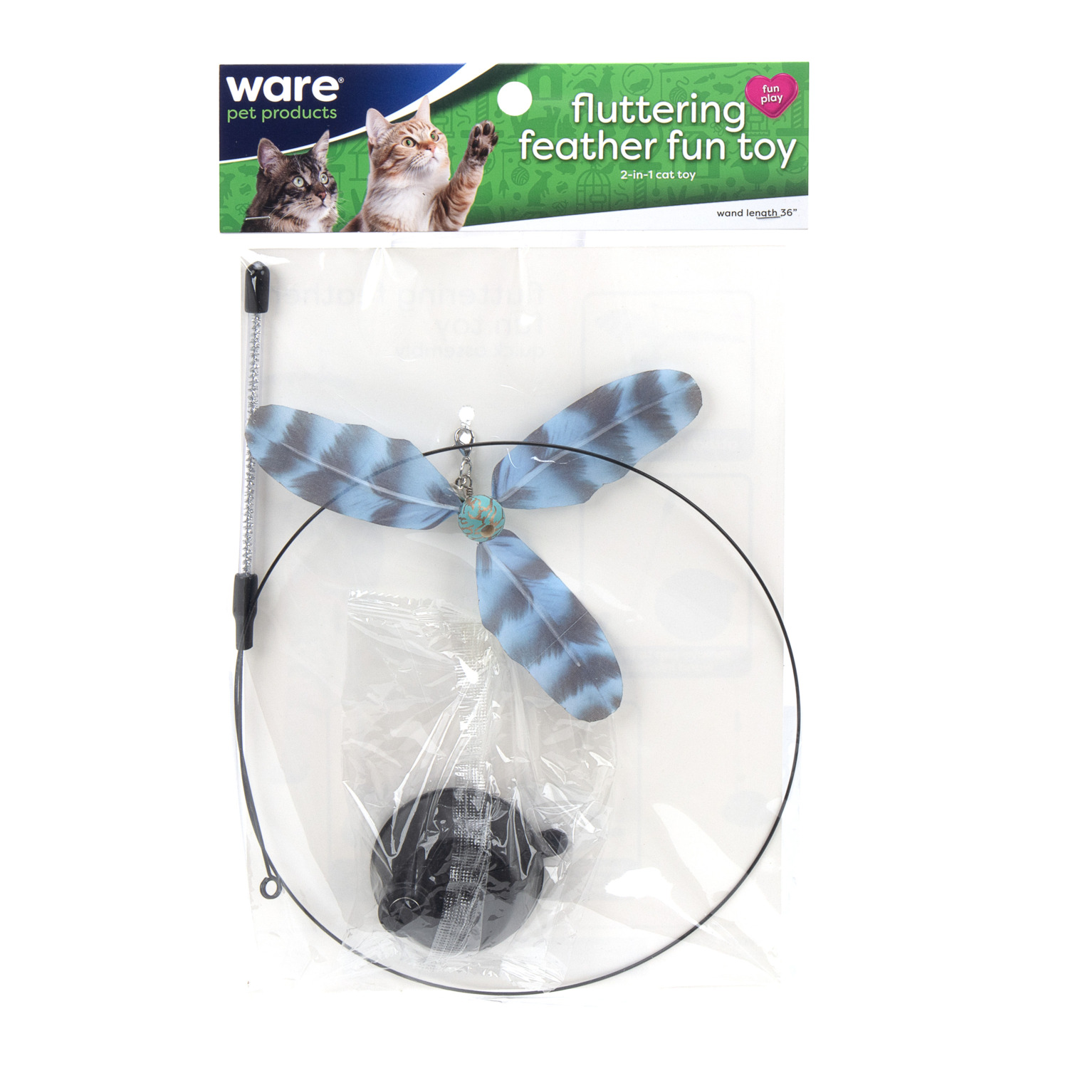 Ware Pet Products Fluttering Fun Feather Cat Toy, One Size