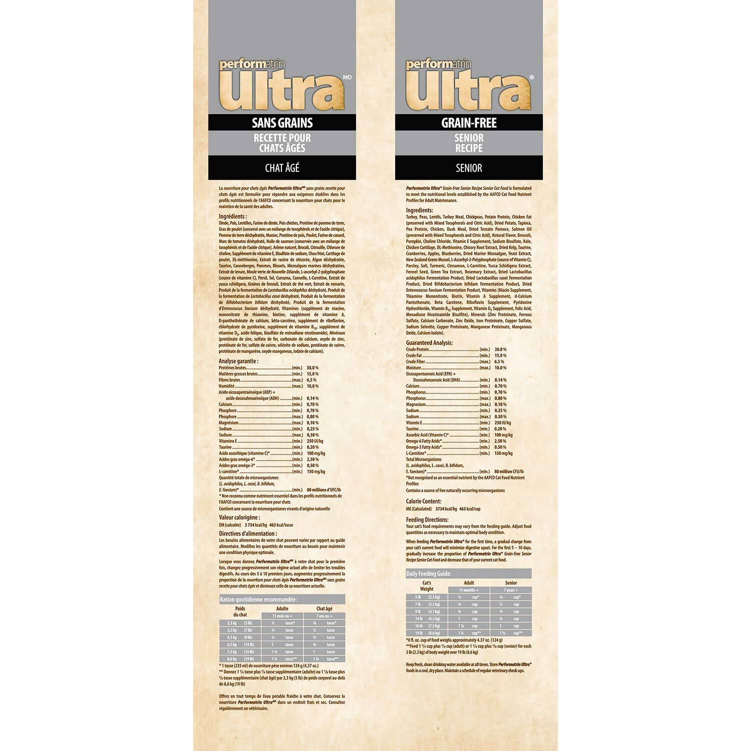 Performatrin Ultra Grain-Free Senior Formula Dry Cat Food