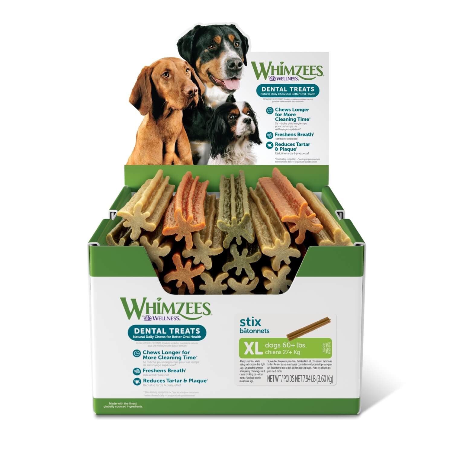 Whimzees By Wellness Stix Natural Grain Free Dental Dog Treats, Extra Large, 1 Count