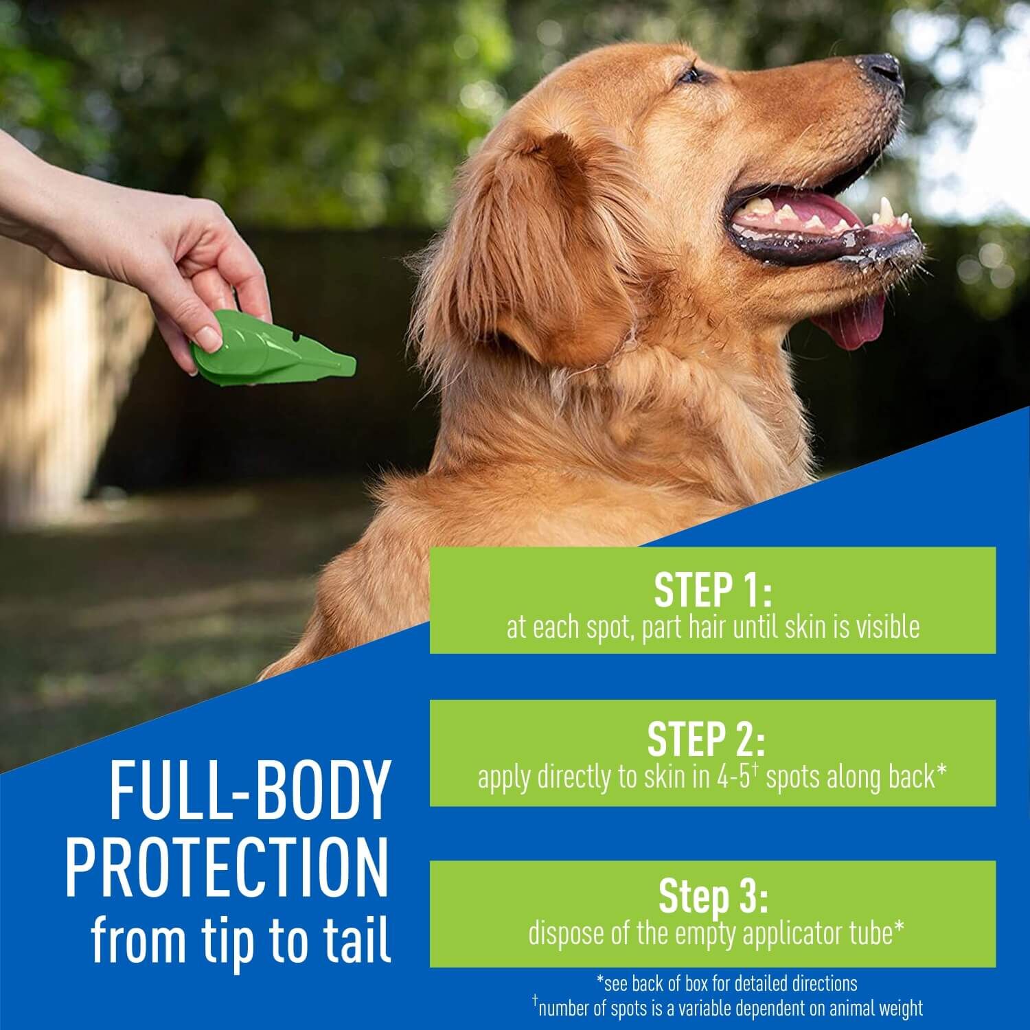 Adams Plus Flea & Tick Prevention Spot On For Dogs, Large Dogs 31-60 Lbs