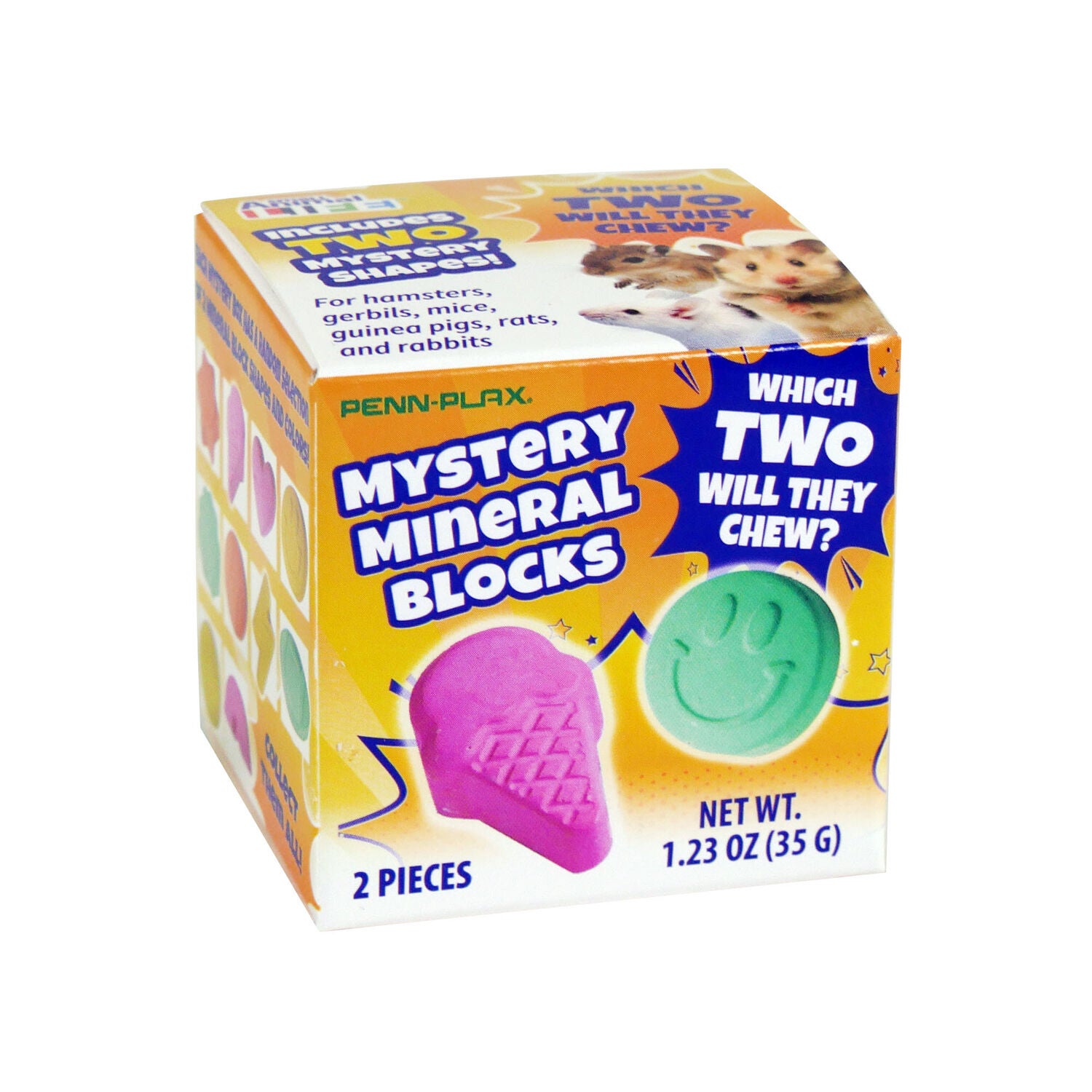 Penn-Plax Mystery Mineral Block Small Animal Treats- 2 Piece