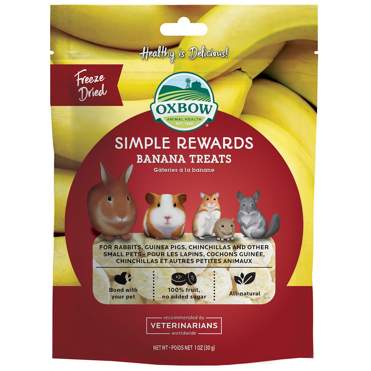 Oxbow Simple Rewards Banana Small Animal Treat