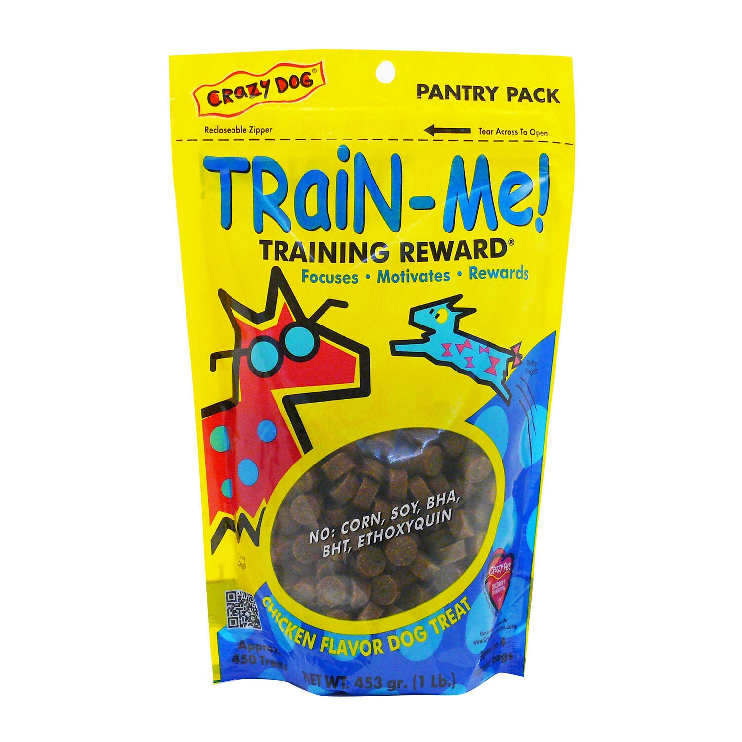 Crazy Dog Crazy Pets Train-Me! Soft & Chewy Dog Treats, Chicken
