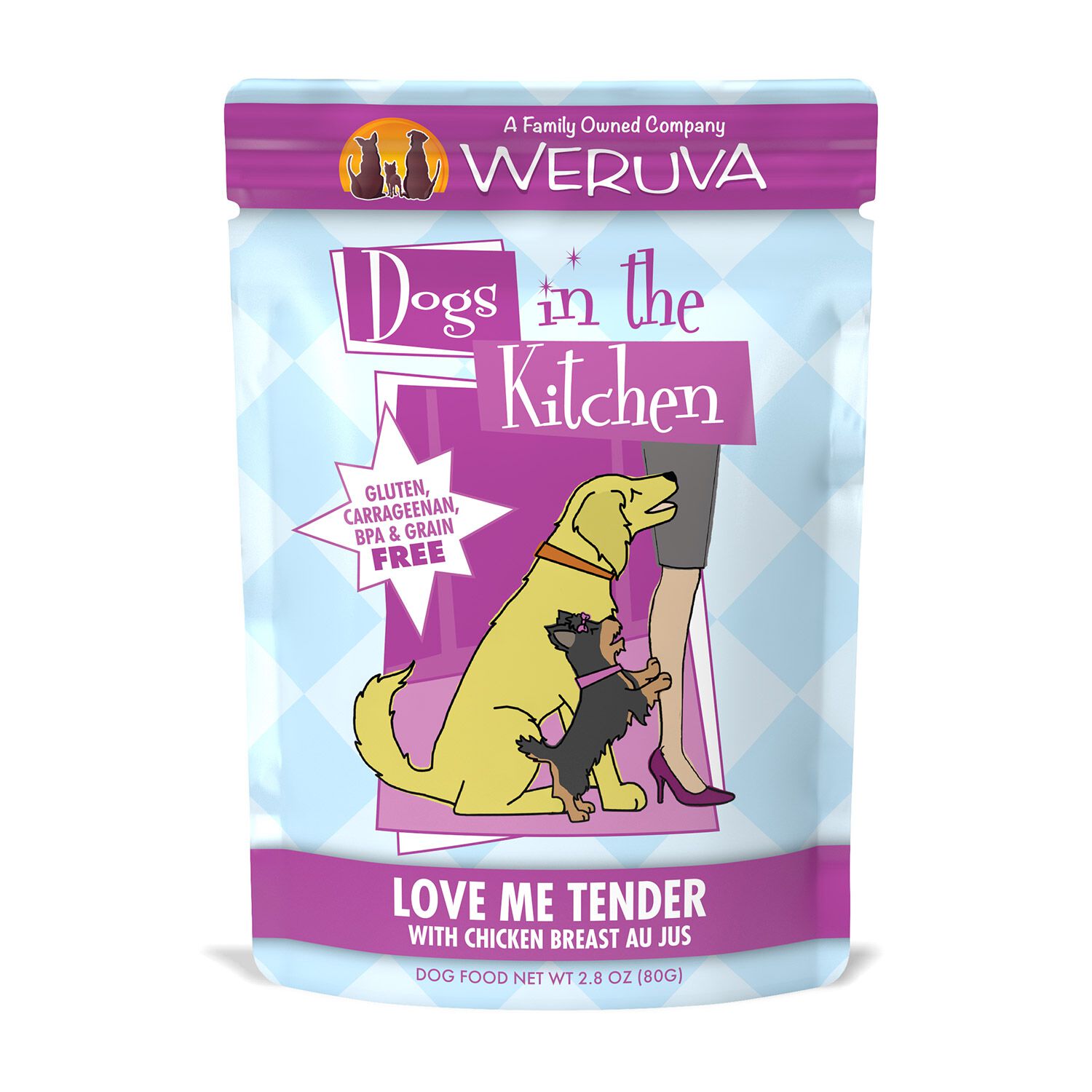Weruva Dogs In The Kitchen Love Me Tender With Chicken Breast Au Jus Wet Dog Food, 2.8-Oz