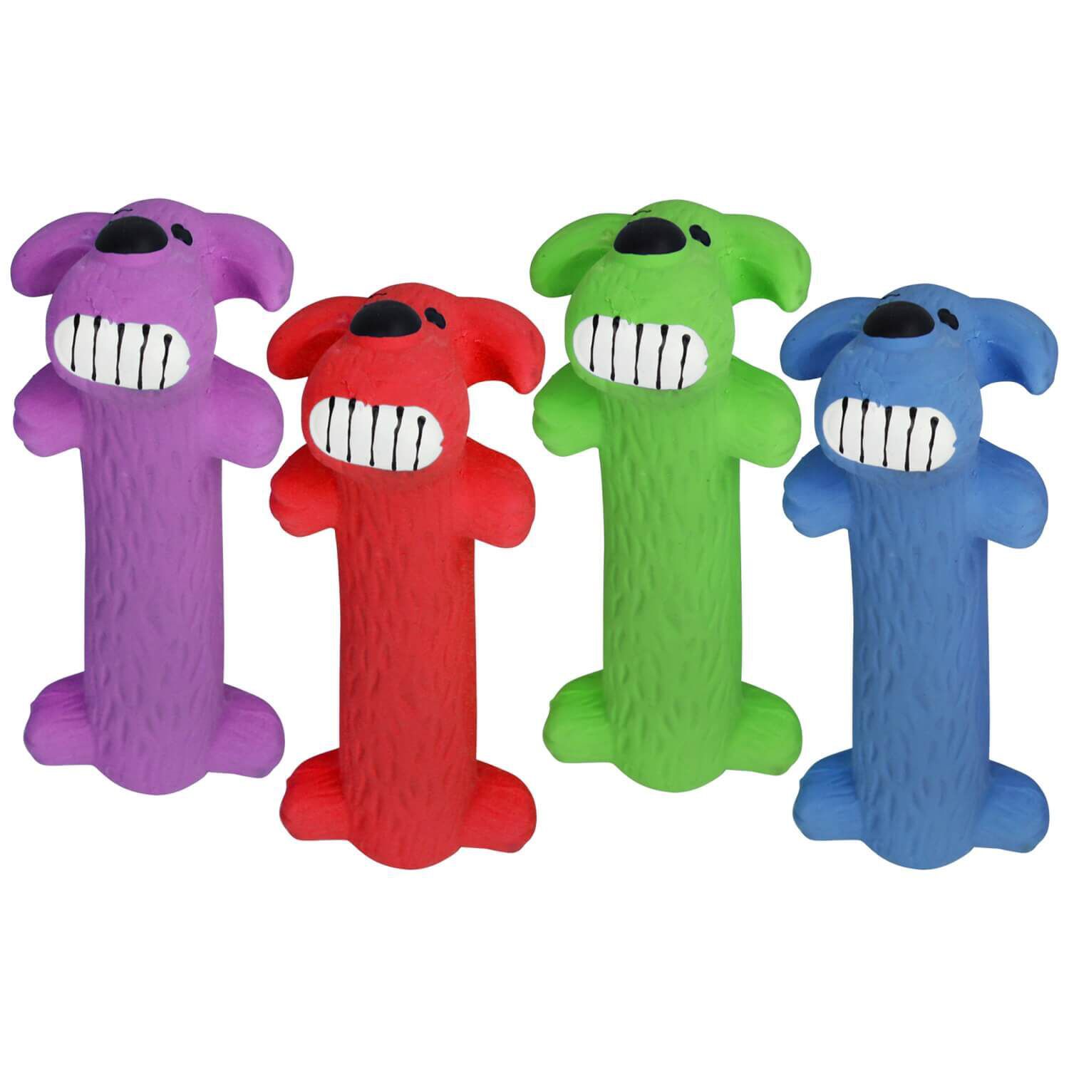 Multipet Loofa Latex Squeaky Dog Toy, 6 Inch Assorted, 1 Each