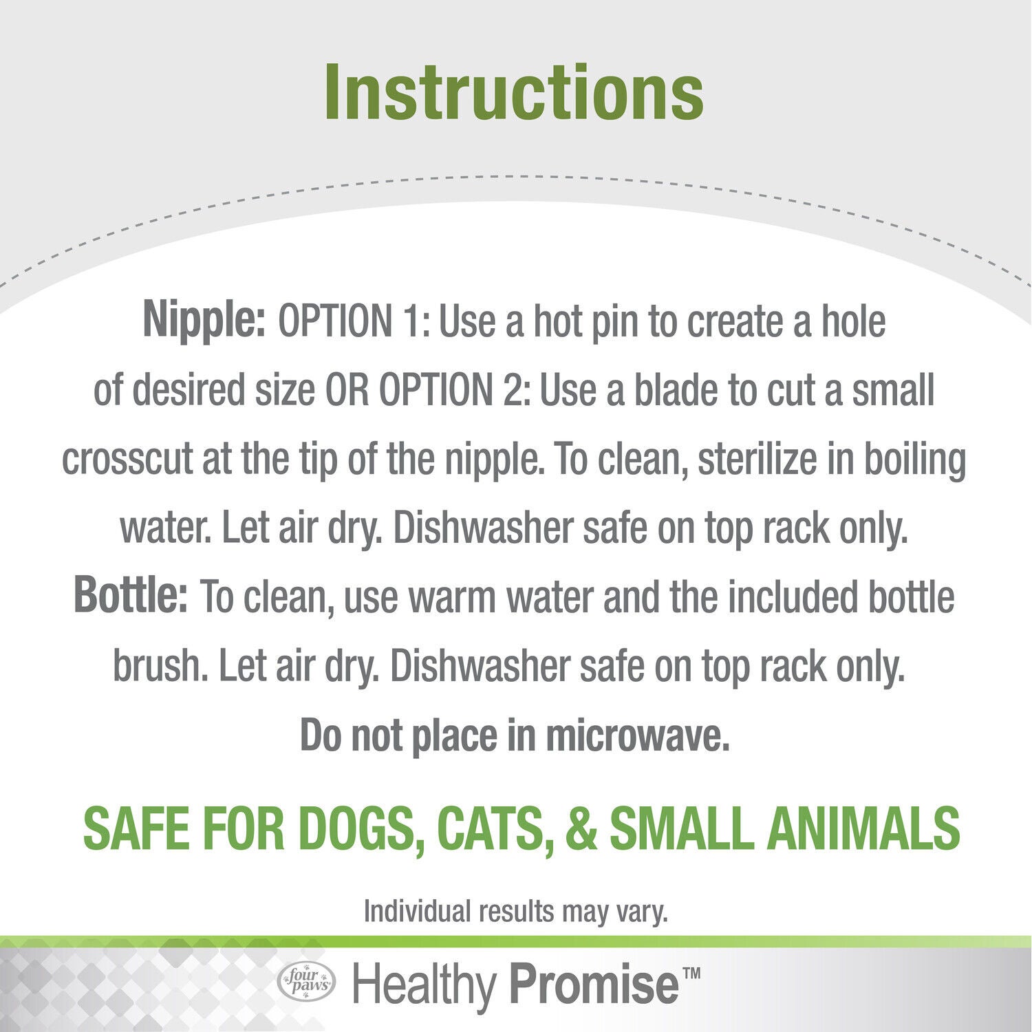 Four Paws Healthy Promise Pet Nurser Bottles, 2 Pack