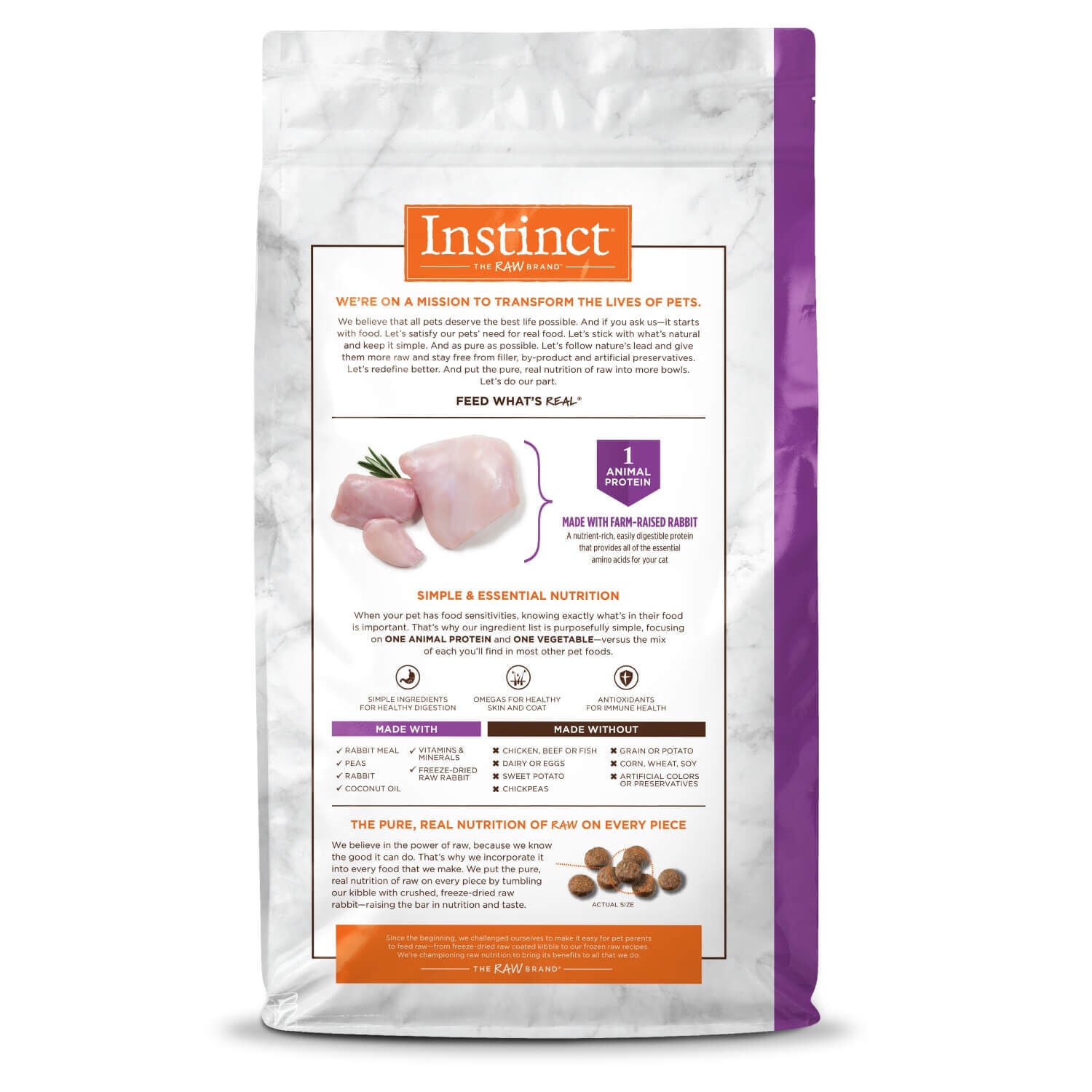Instinct Limited Ingredient Diet Rabbit Grain Free Recipe Dry Cat Food