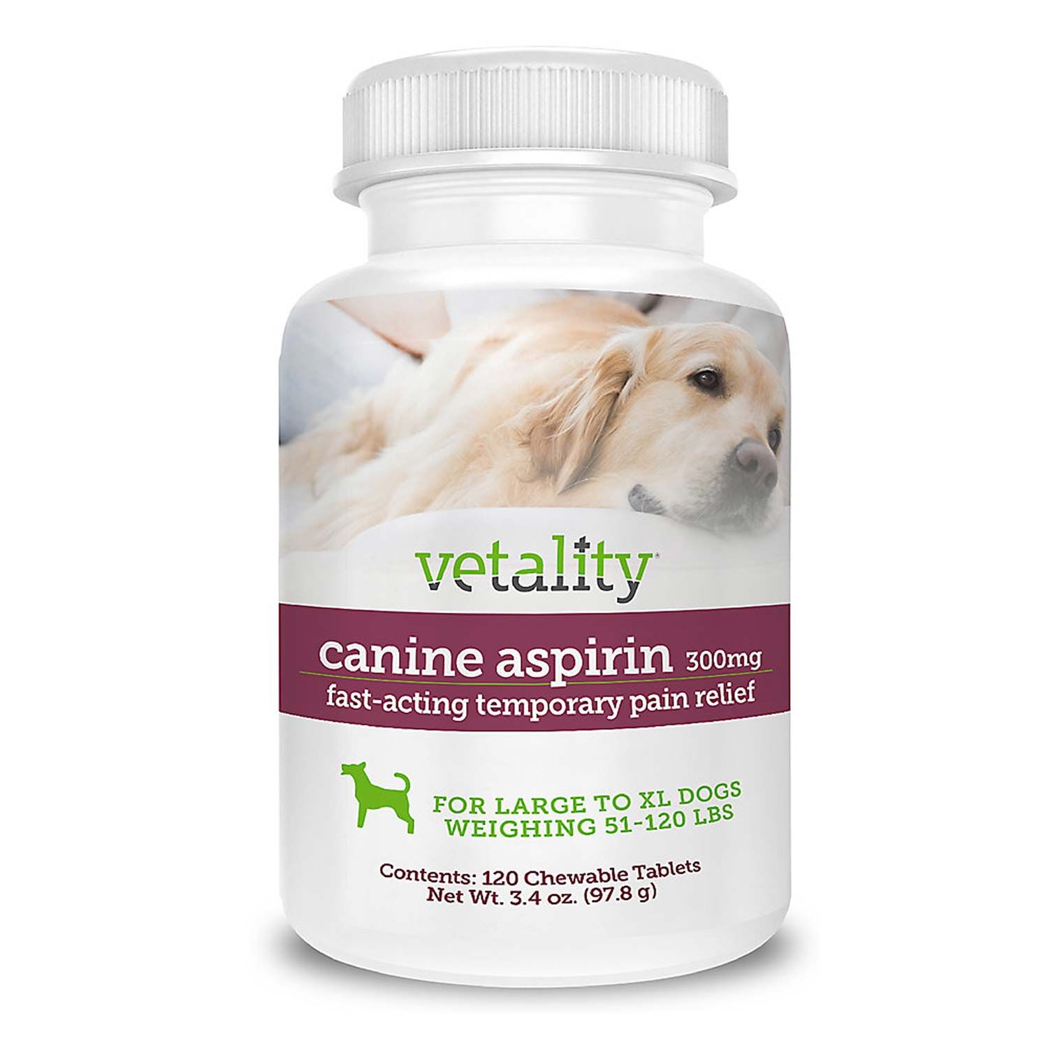 Canine Aspirin For Larger-Xl Dogs 51-120 Lbs 300 Mg
