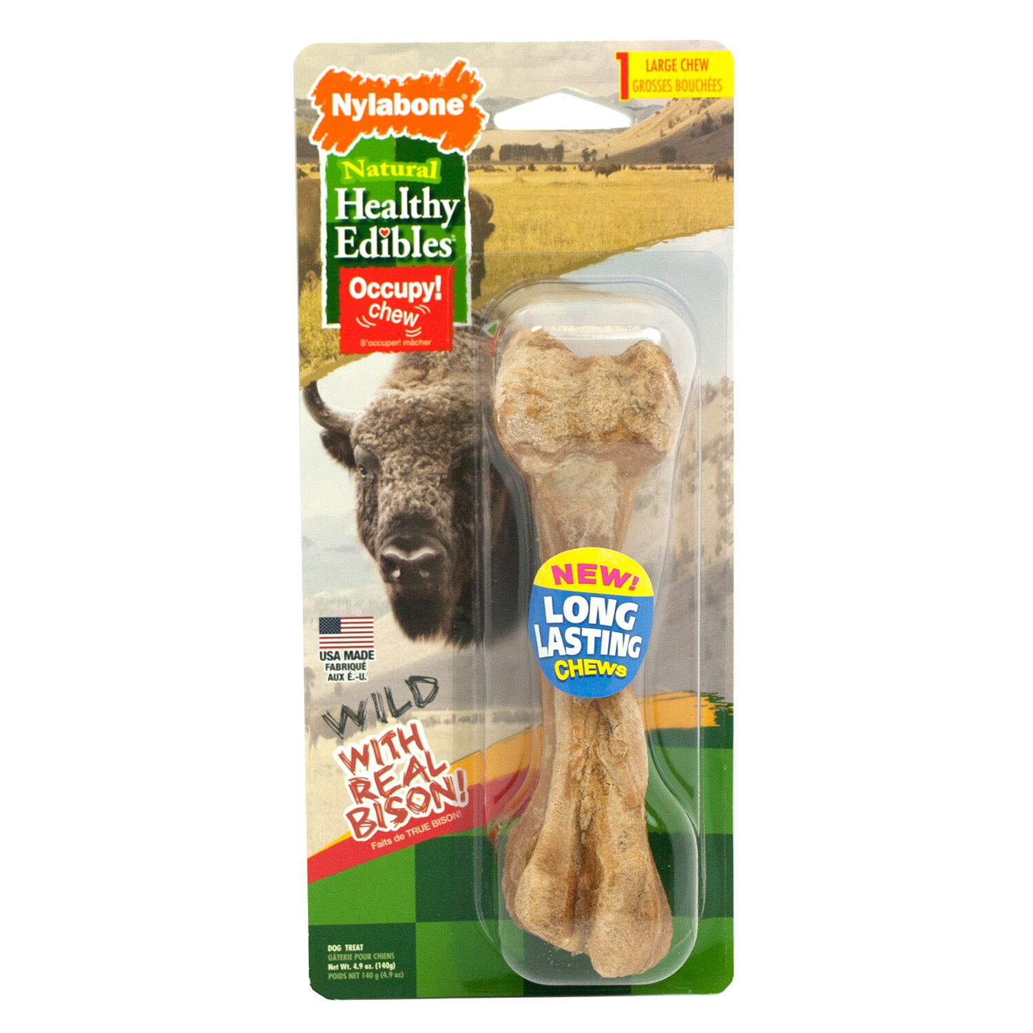 Nylabone Healthy Edibles Wild Bison Flavor Large Dog Treat