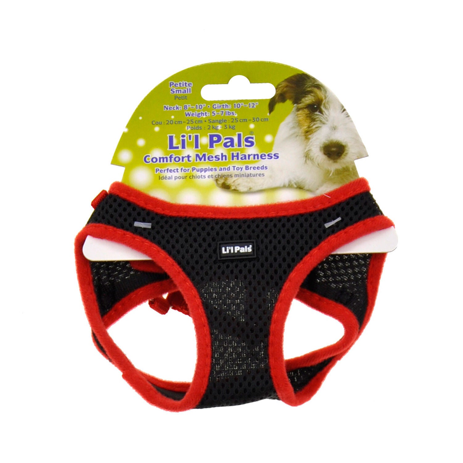 Coastal Pet Products Li'l Pals Comfort Mesh Dog Harness, Black