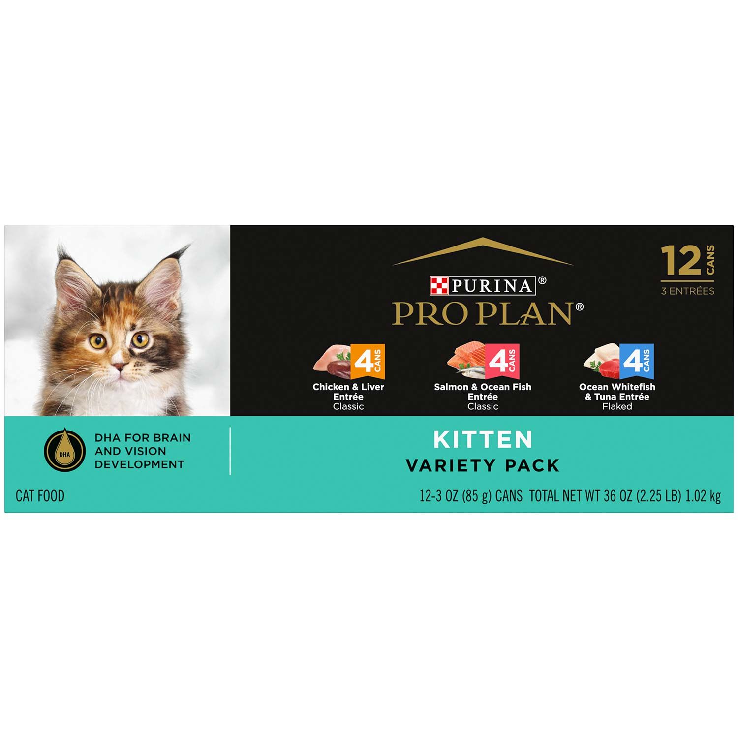 Purina Pro Plan Development Kitten Favorites Variety Pack Wet Cat Food, 12 3Oz Cans