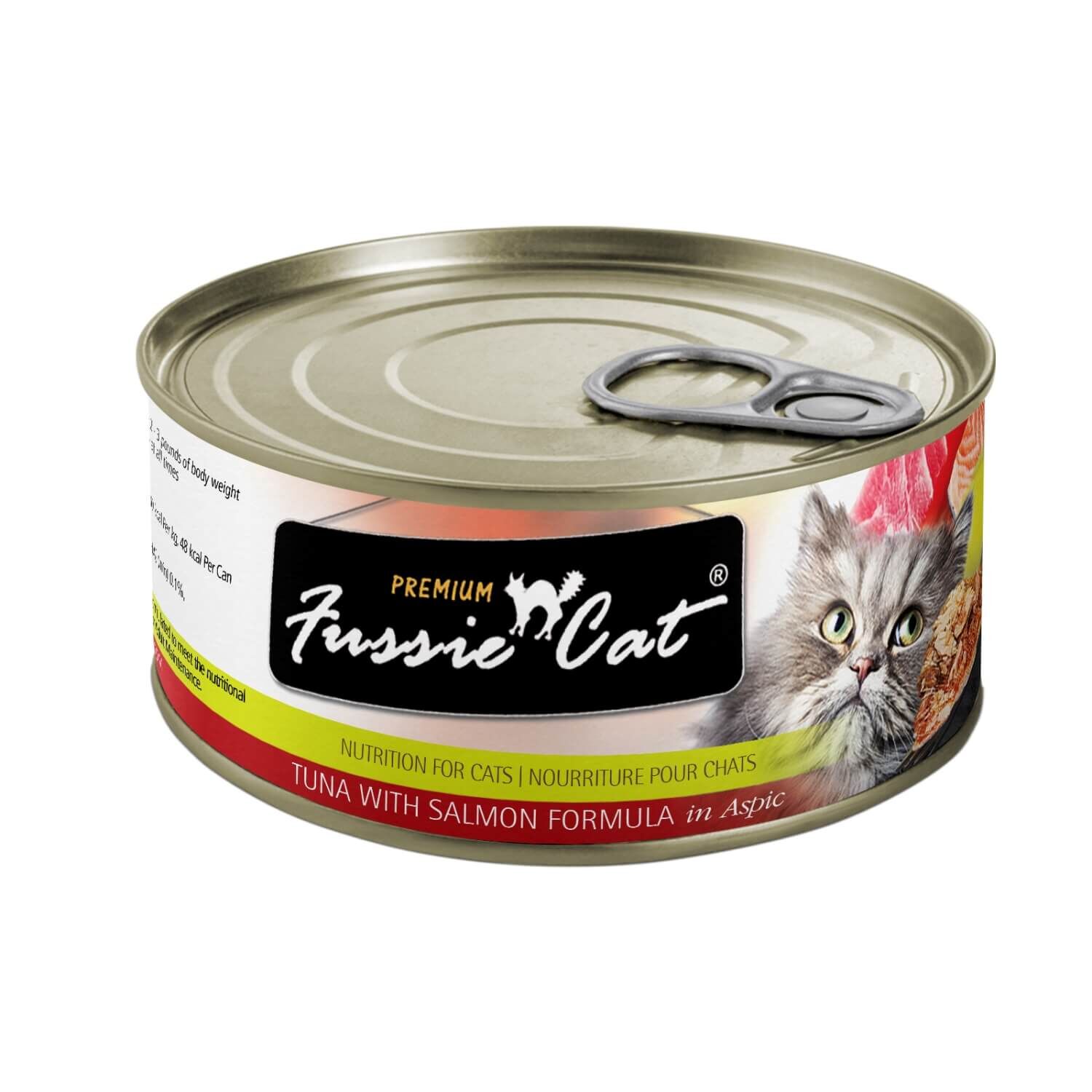 Fussie Cat Premium Tuna With Salmon In Aspic Canned Cat Food