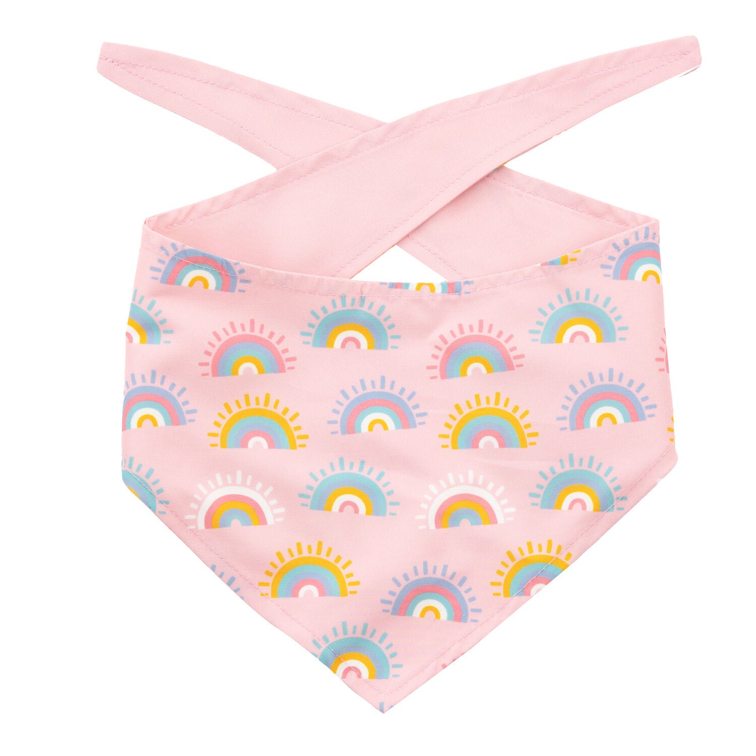 Simply Dog Reversible Good Vibes Dog Bandana, Pink