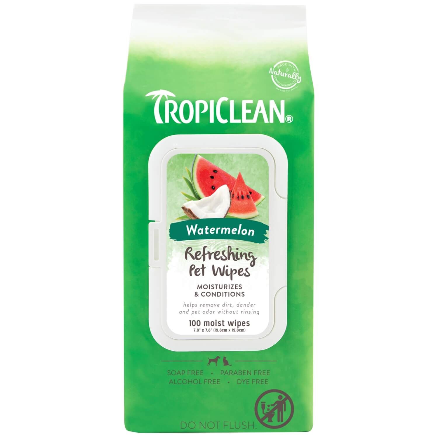 Tropiclean Deep Cleaning Refreshing Watermelon Dog & Cat Pet Wipes