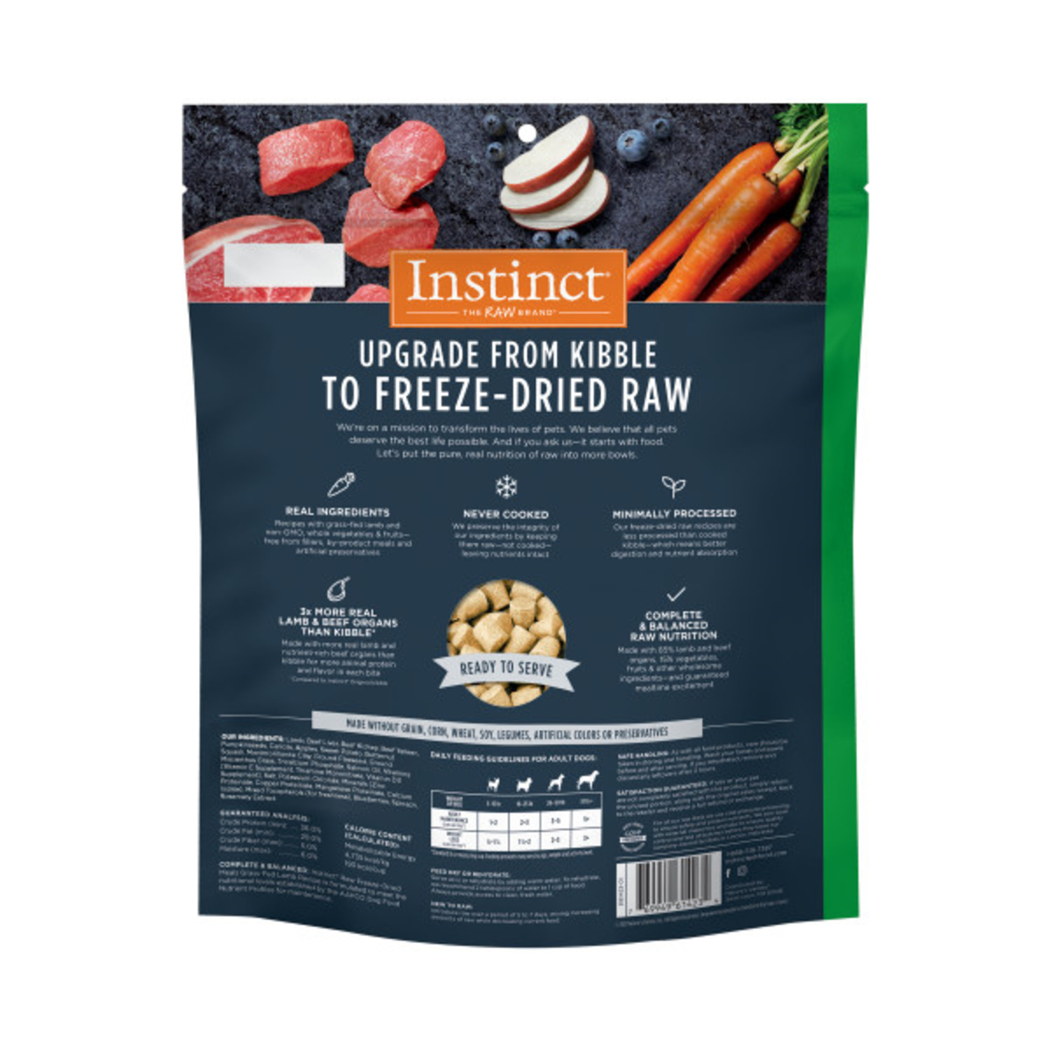 Instinct Raw Meals Lamb Freeze-Dried Dog Food, 24 Oz