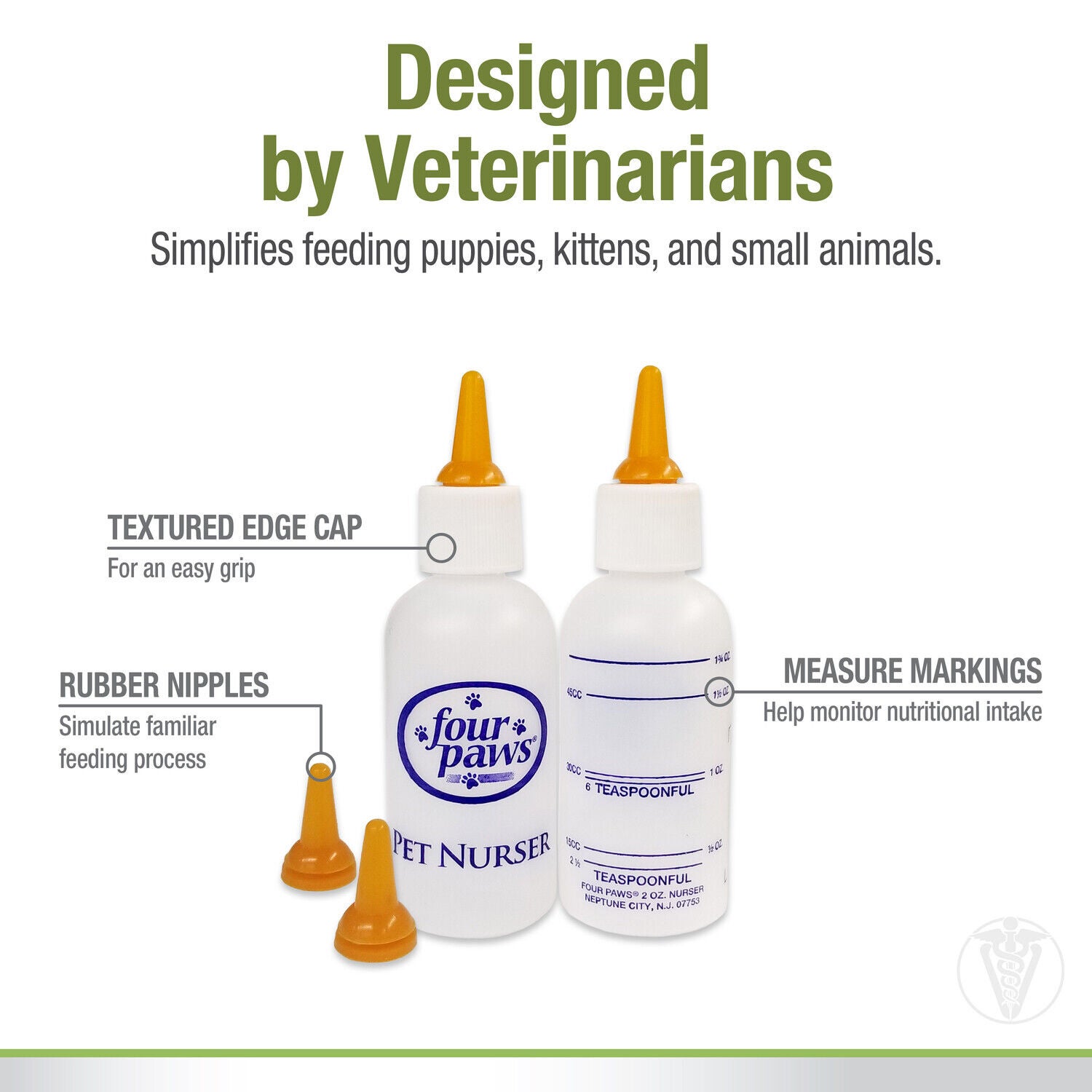 Four Paws Healthy Promise Pet Nurser Bottles, 2 Pack